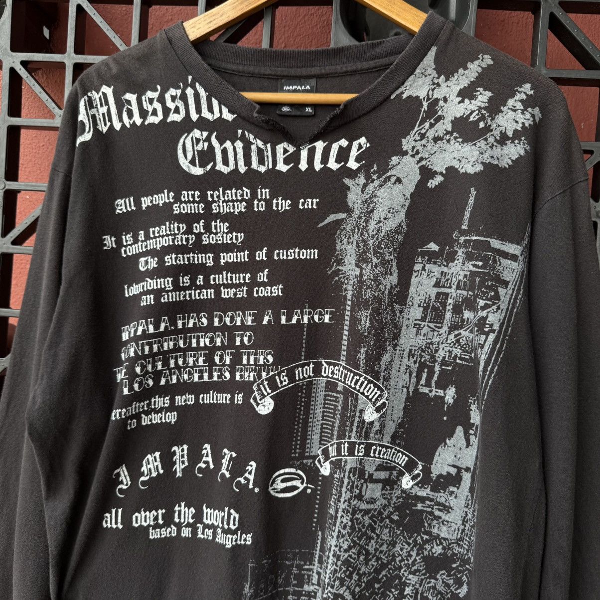 Japanese Brand Vintage Y2K Impala Wording Graphic Street Faded Tee Size US XL / EU 56 / 4 - 6 Thumbnail