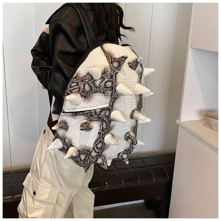 Japanese Brand Architectural Spiked Shell Backpack - PU Leather Size ONE SIZE - 4 Thumbnail