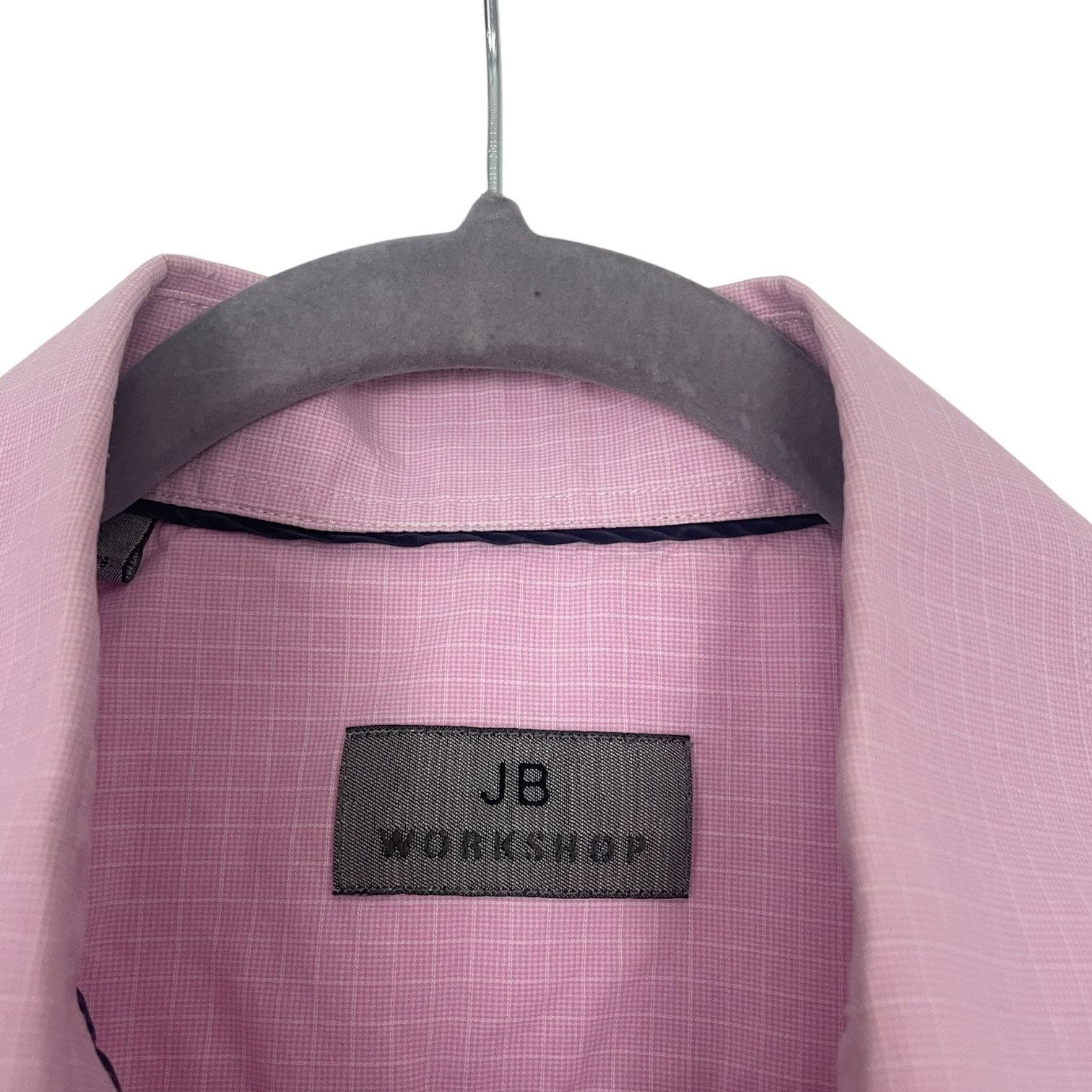 Other JB Workshop Mens Pink Grid Check Long Sleeve Button Down Size US L / EU 52-54 / 3 - 6 Thumbnail