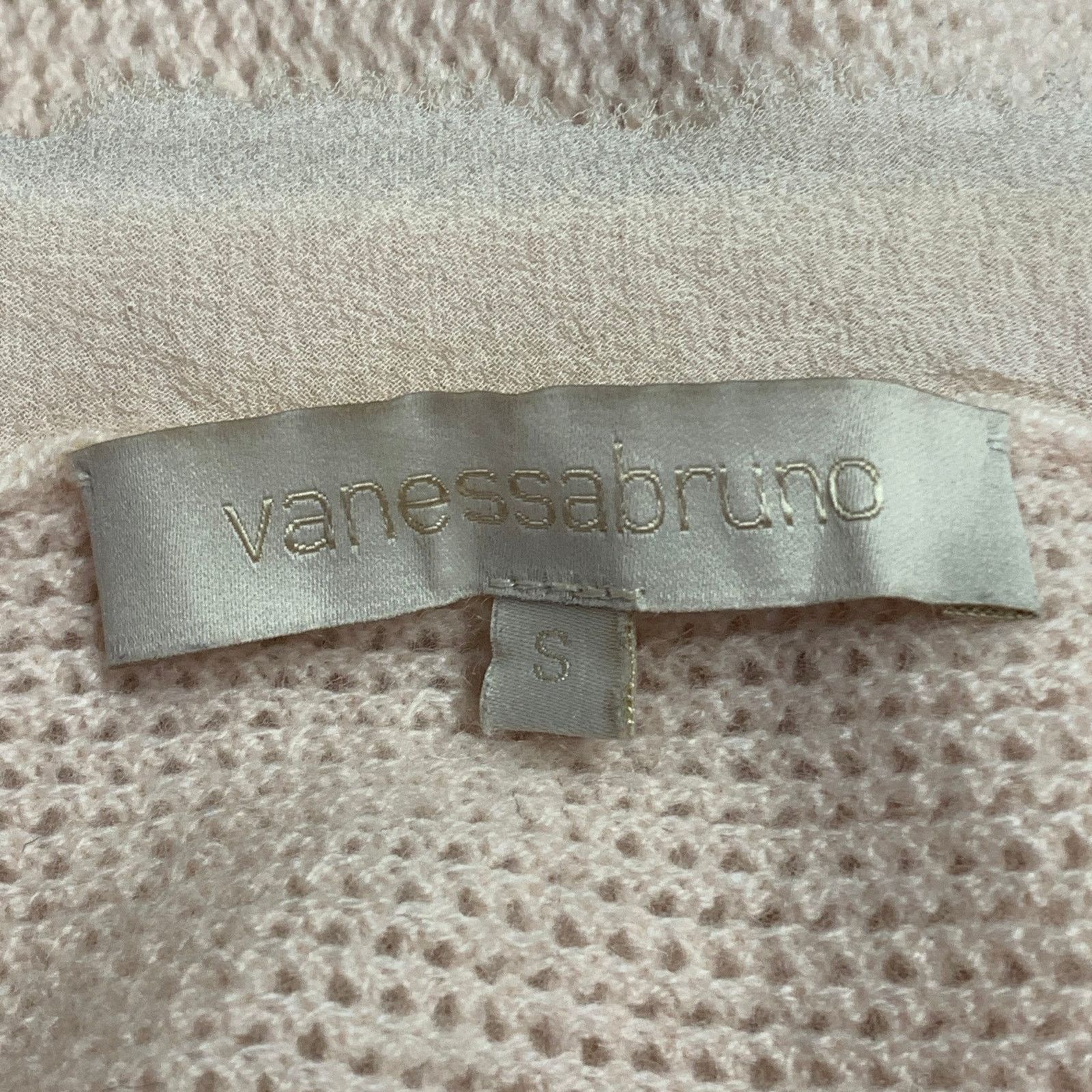 Vanessa Bruno VANESSA BRUNO Light Pink Wool Cashmere Mesh Knit Pullover Size S / US 4 / IT 40 - 5 Thumbnail