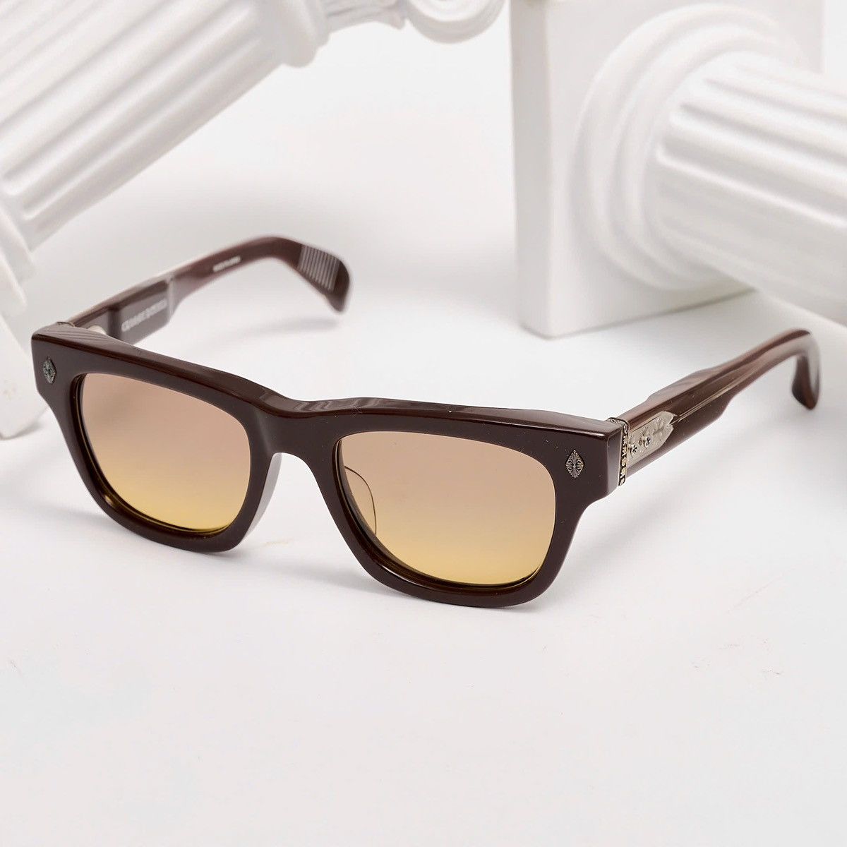 Chrome Hearts CHROME HEARTS DICK FITZENER CLASSIC BROWN SUNGLASSES Size ONE SIZE - 2 Thumbnail