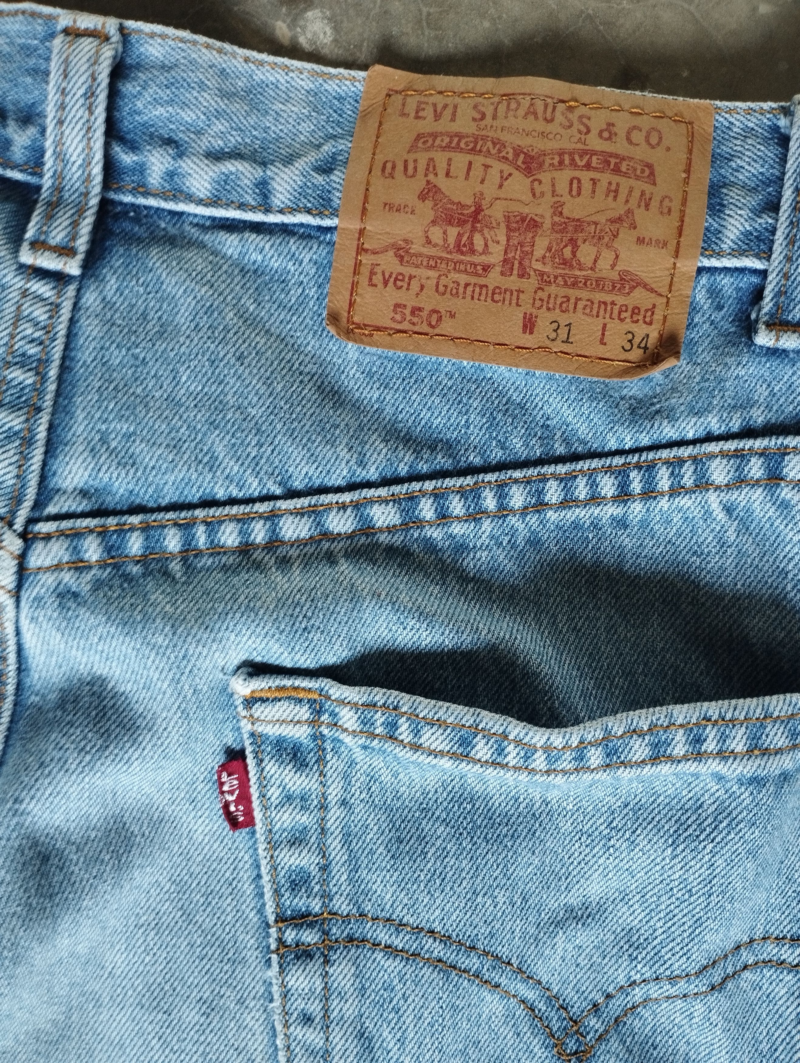 Levi's Vintage Baggy Levi's 550 Stone Wash Jeans Size US 31 - 8 Thumbnail