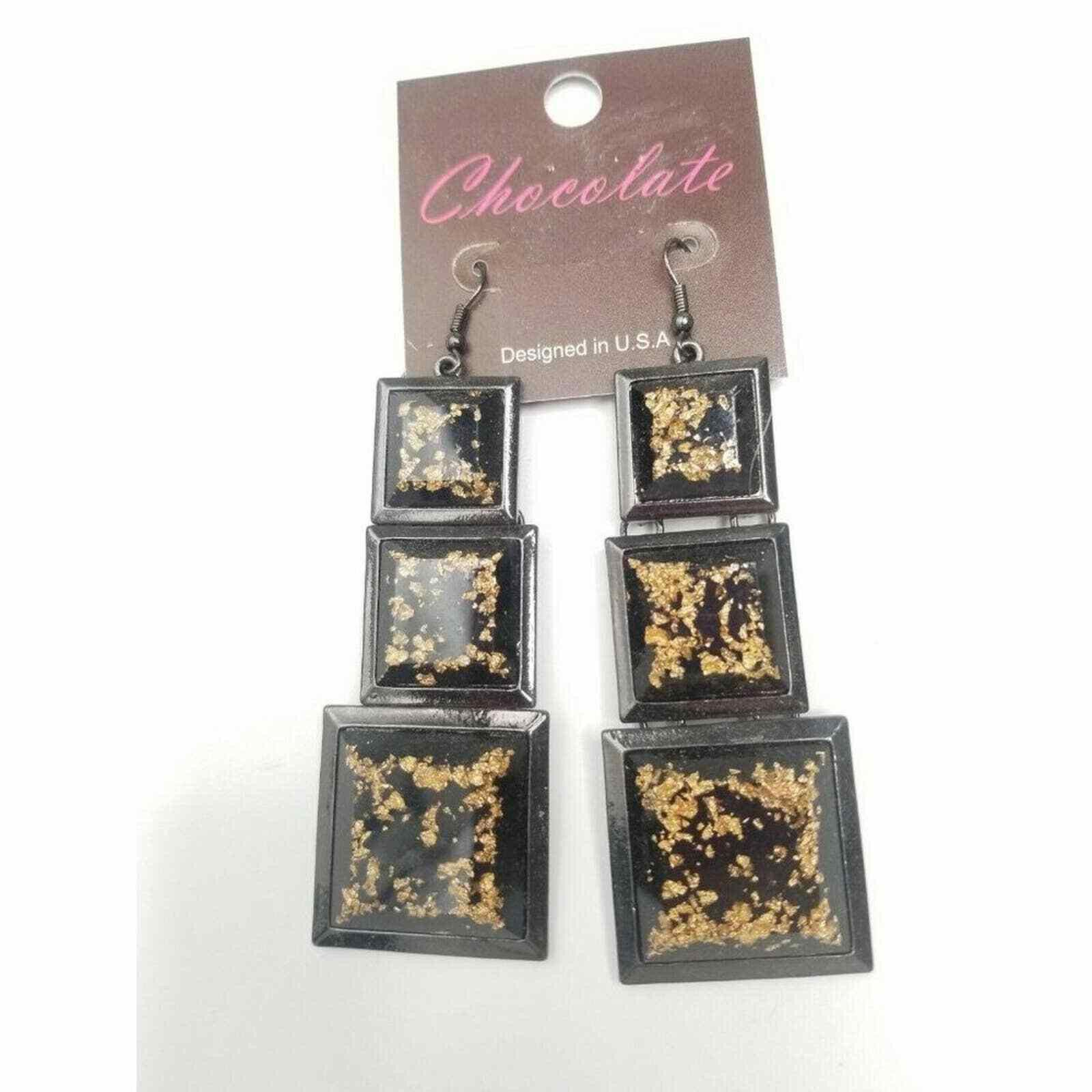 Chocolate Earrings Chocolate Women Fashion Jewlery Costume Chocolate B Size ONE SIZE - 2 Thumbnail
