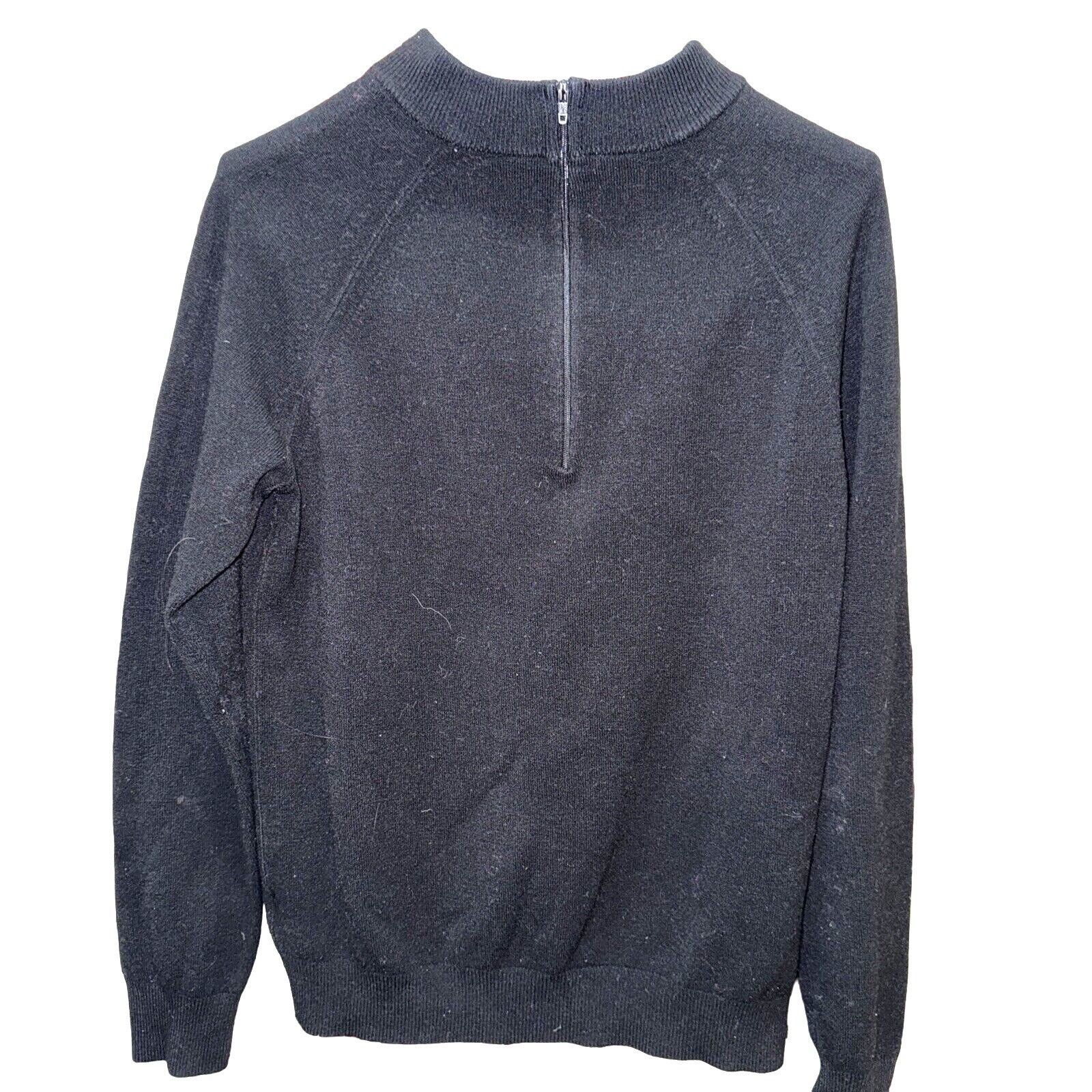 Vintage Vintage Unbranded Virgin Wool Sweater Black Mock Neck With B Size ONE SIZE - 1 Thumbnail