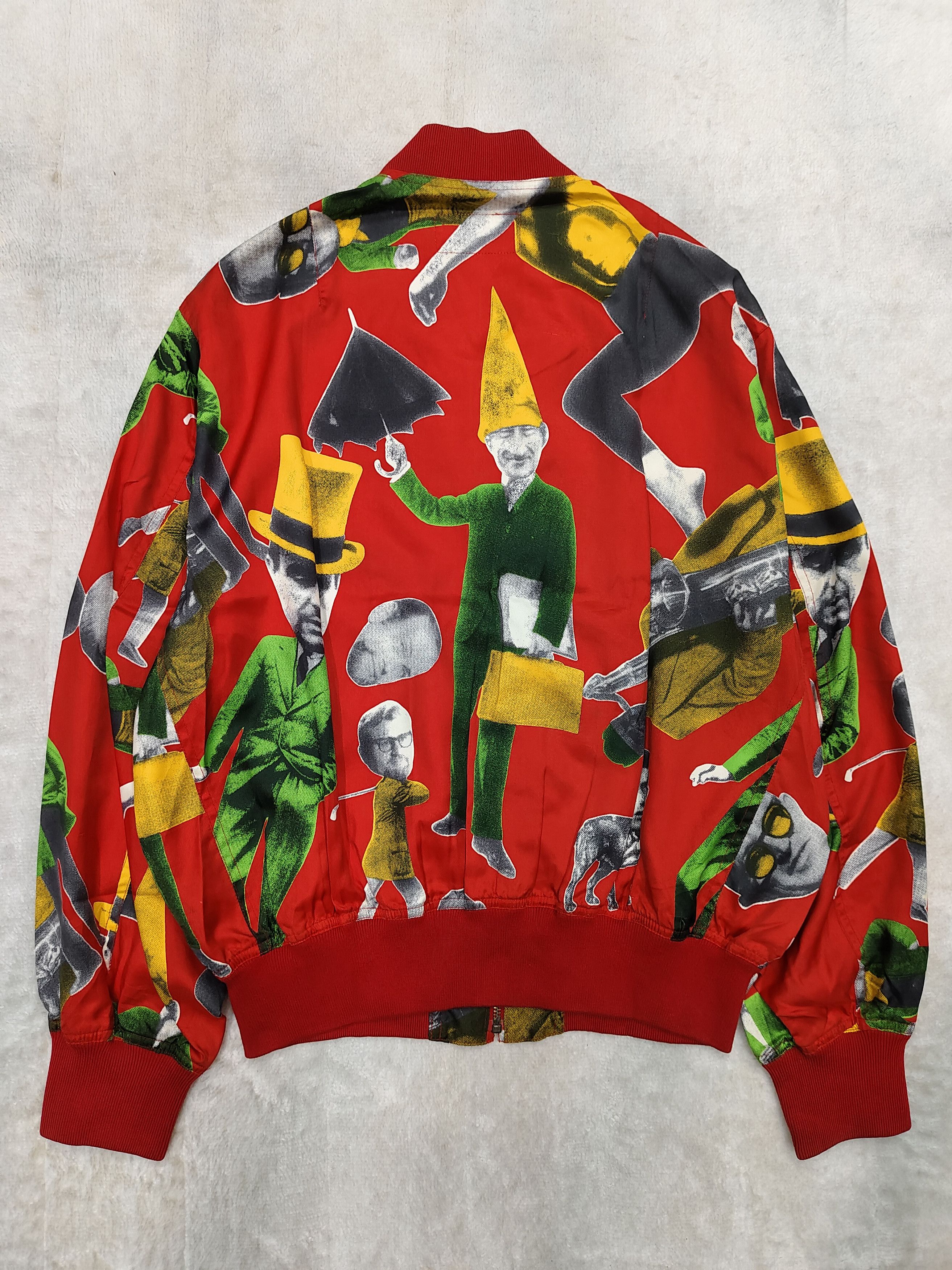 Japanese Brand 90s Grass Men- Jun Saito Surreal Art Bomber Jacket Size US L / EU 52-54 / 3 - 6 Thumbnail