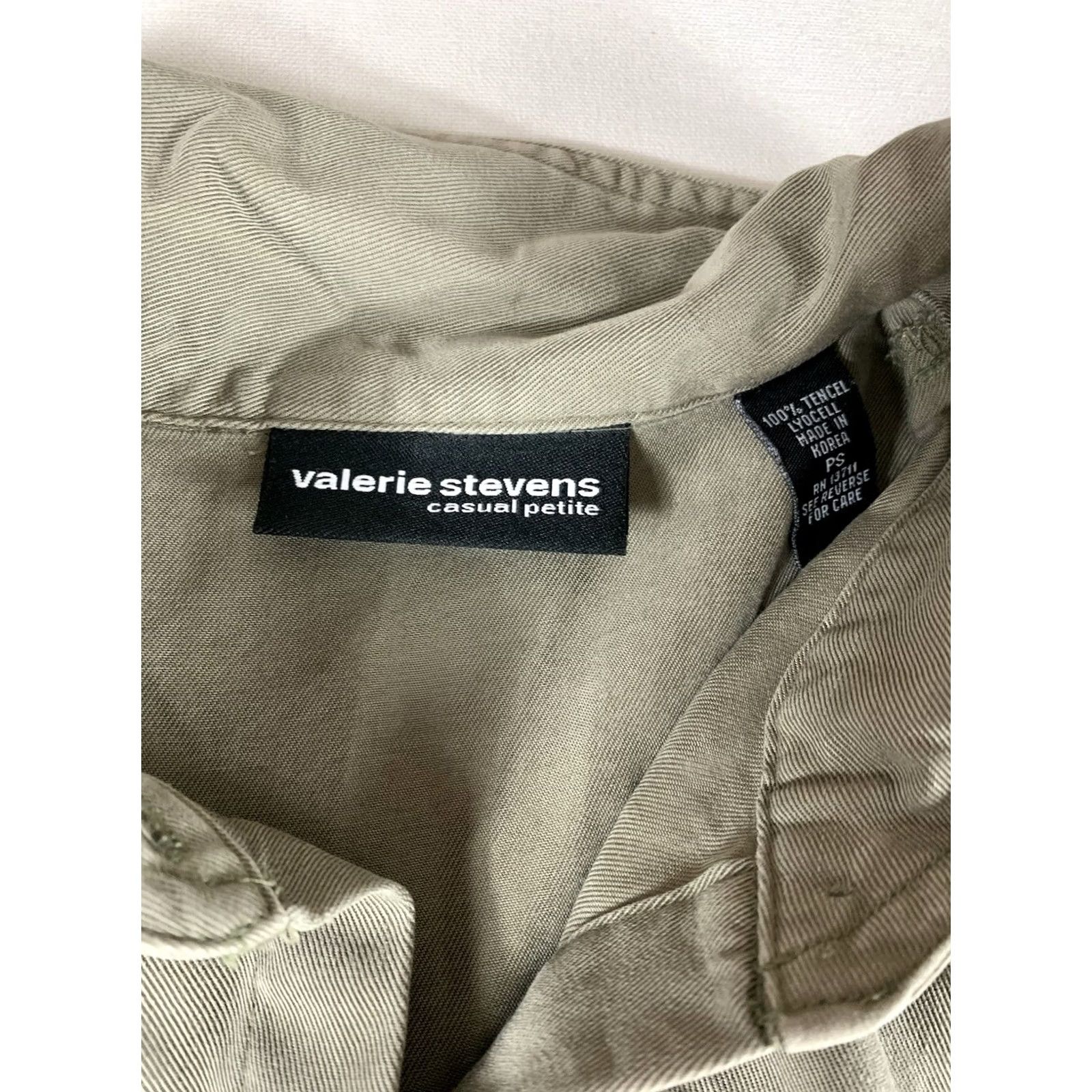 Vintage Valerie Stevens Dress women PS green casual pullover cottage collar stain on (stain on collar) Size S / US 4 / IT 40 - 4 Thumbnail