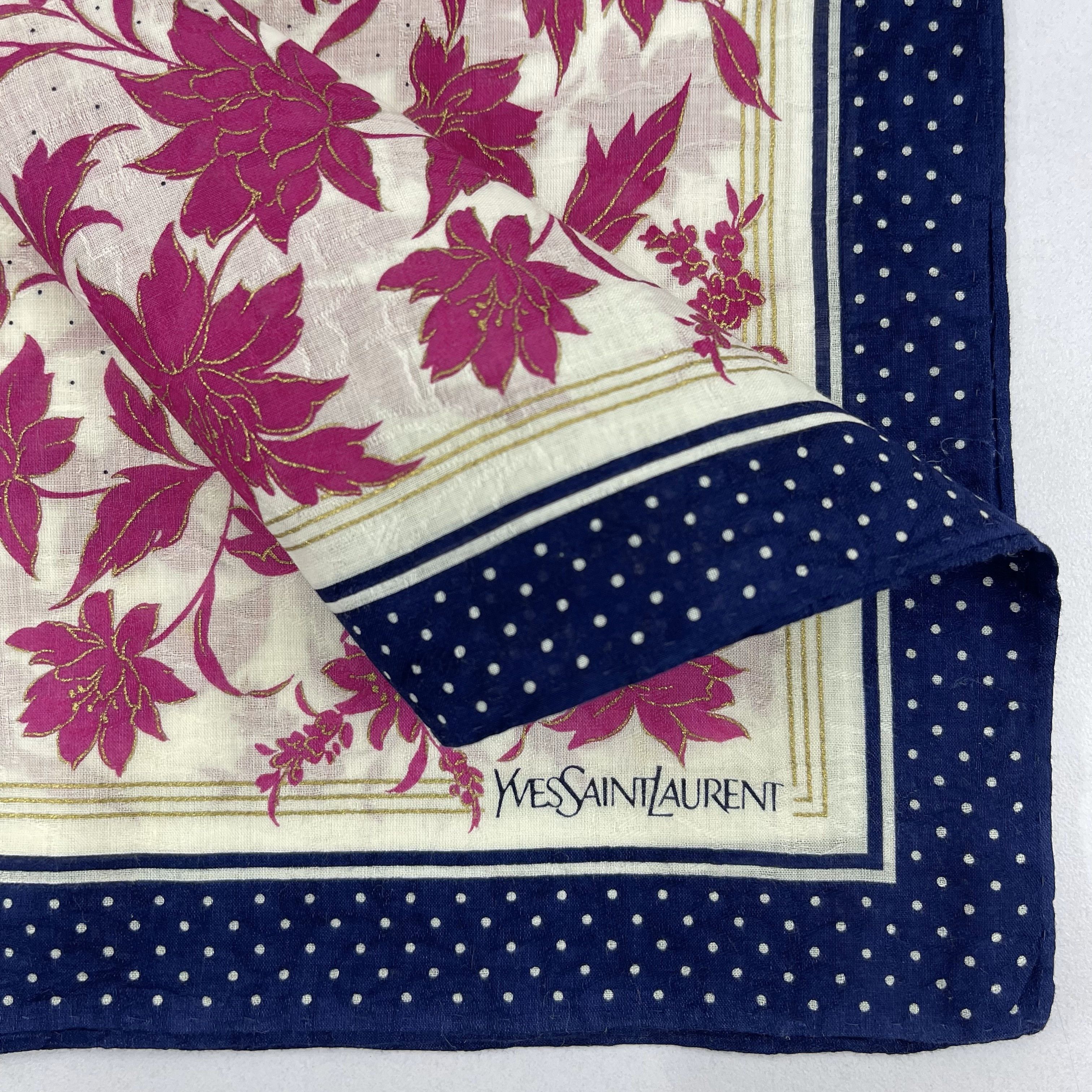Vintage Yves saint Laurent Handkerchief / Neckerchief - 4187 Size ONE SIZE - 4 Thumbnail