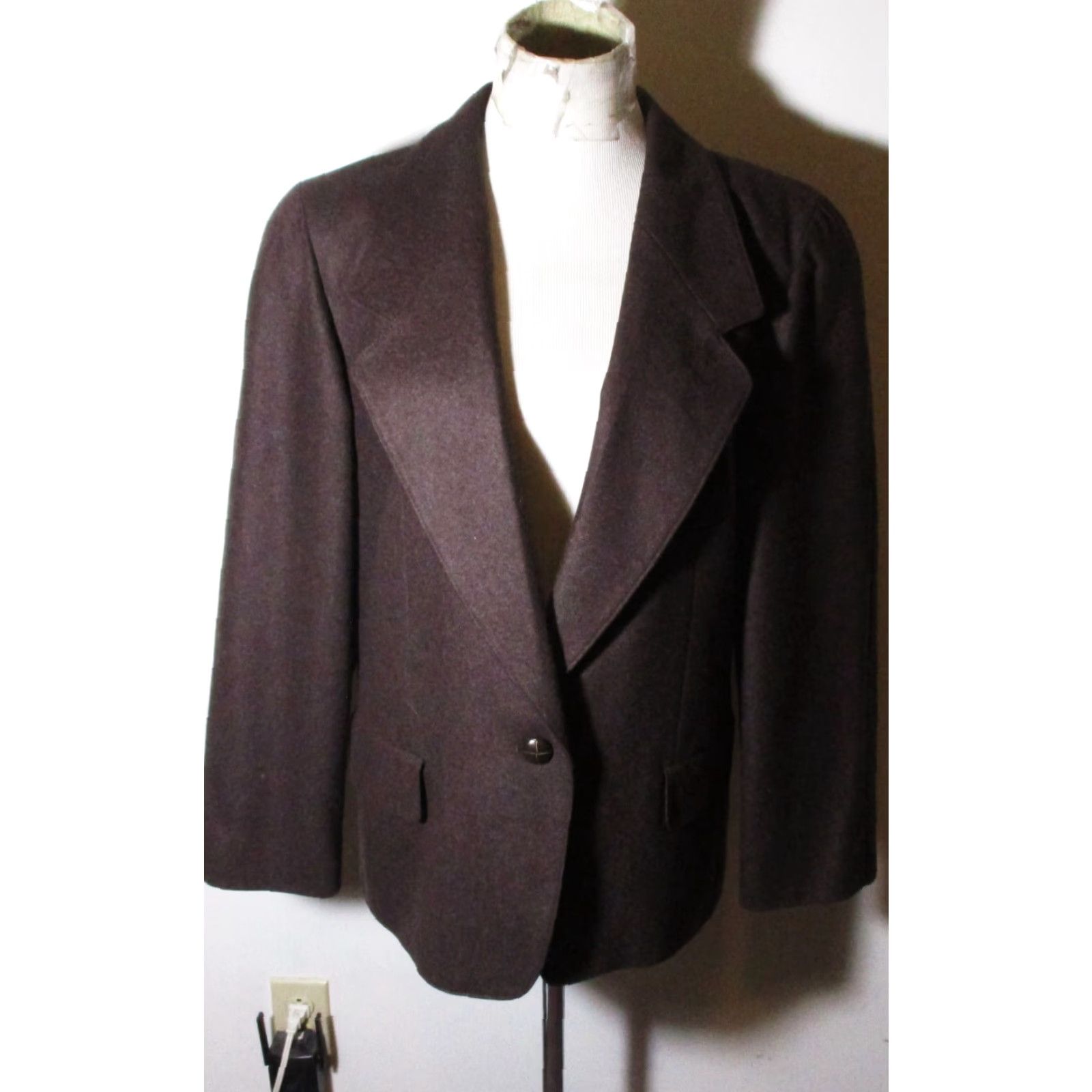Vintage LODEN "Made in Germany" "Echt Munchener" Brown Wool Jacket Women's Size L/XL Size L / US 10 / IT 46 - 2 Thumbnail