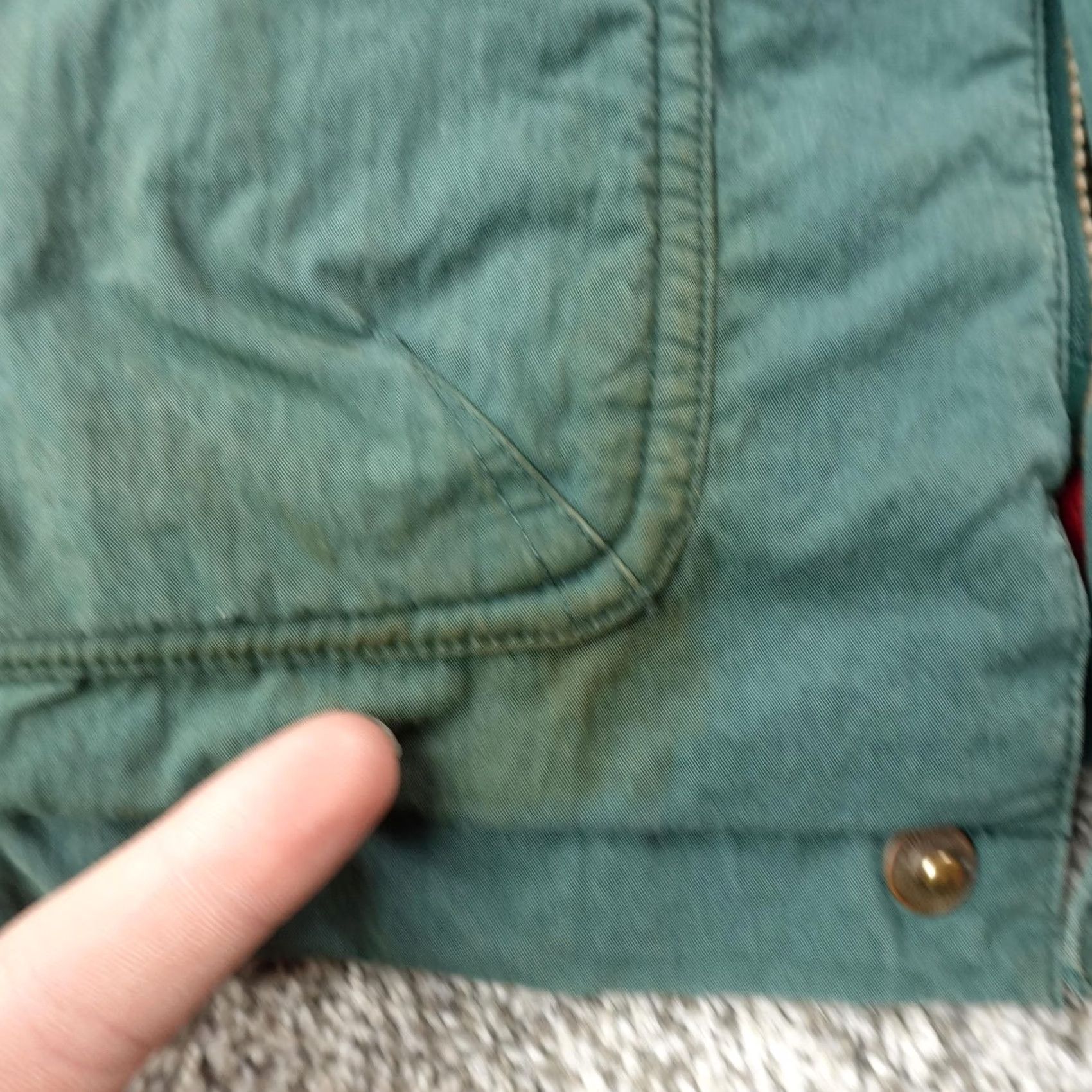 Vintage VINTAGE L.L. Bean Jacket Coat Parka Mens M Green Wool Lined Hooded Cotton Blend 90s Outdoor Winter Fall Zip Pockets Insulated Regular Mens Size US M / EU 48-50 / 2 - 4 Thumbnail
