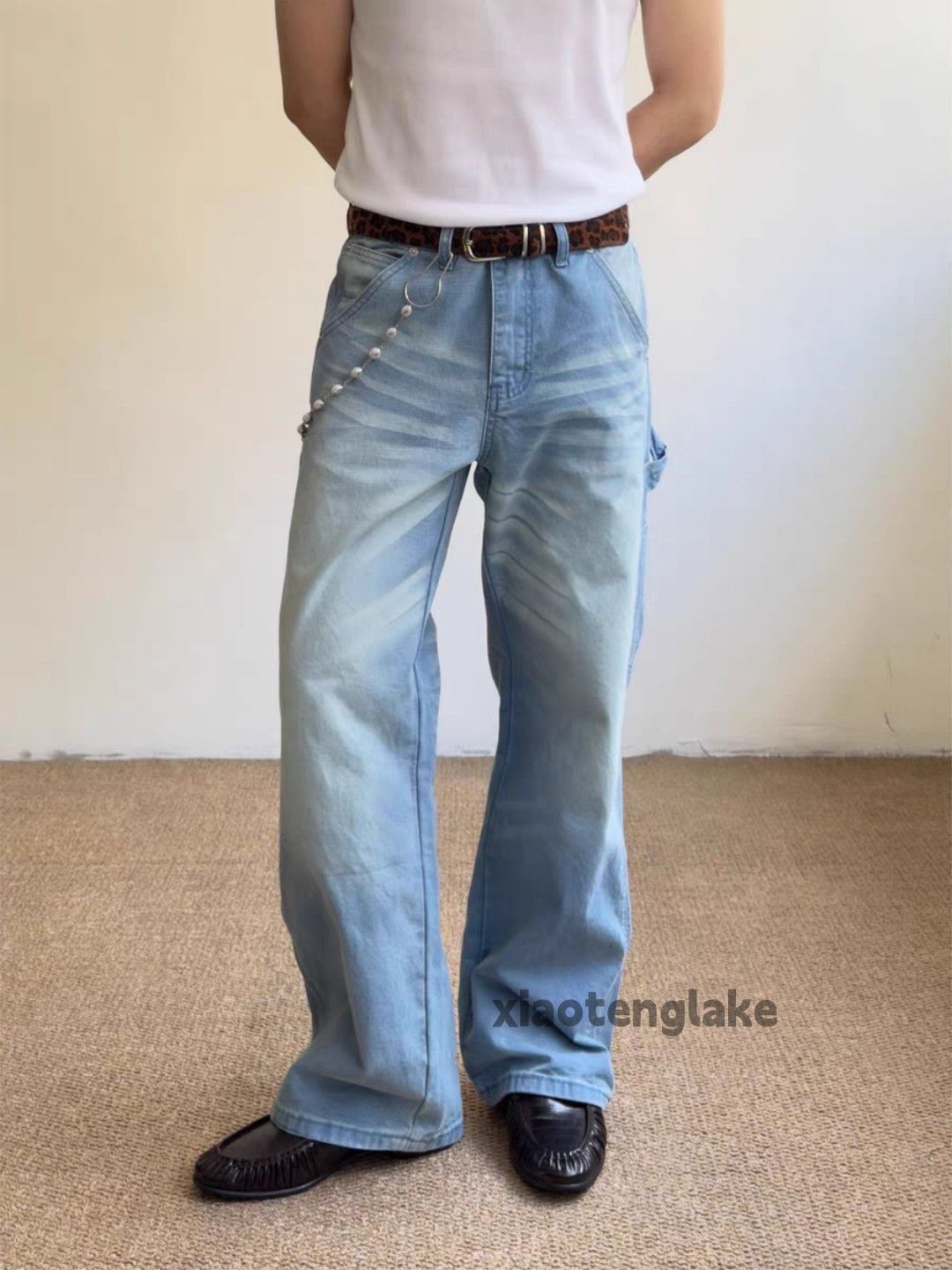 Jean xz maisonmargiela marni style Loose faded cargo jeans Size US 34 / EU 50 - 6 Thumbnail