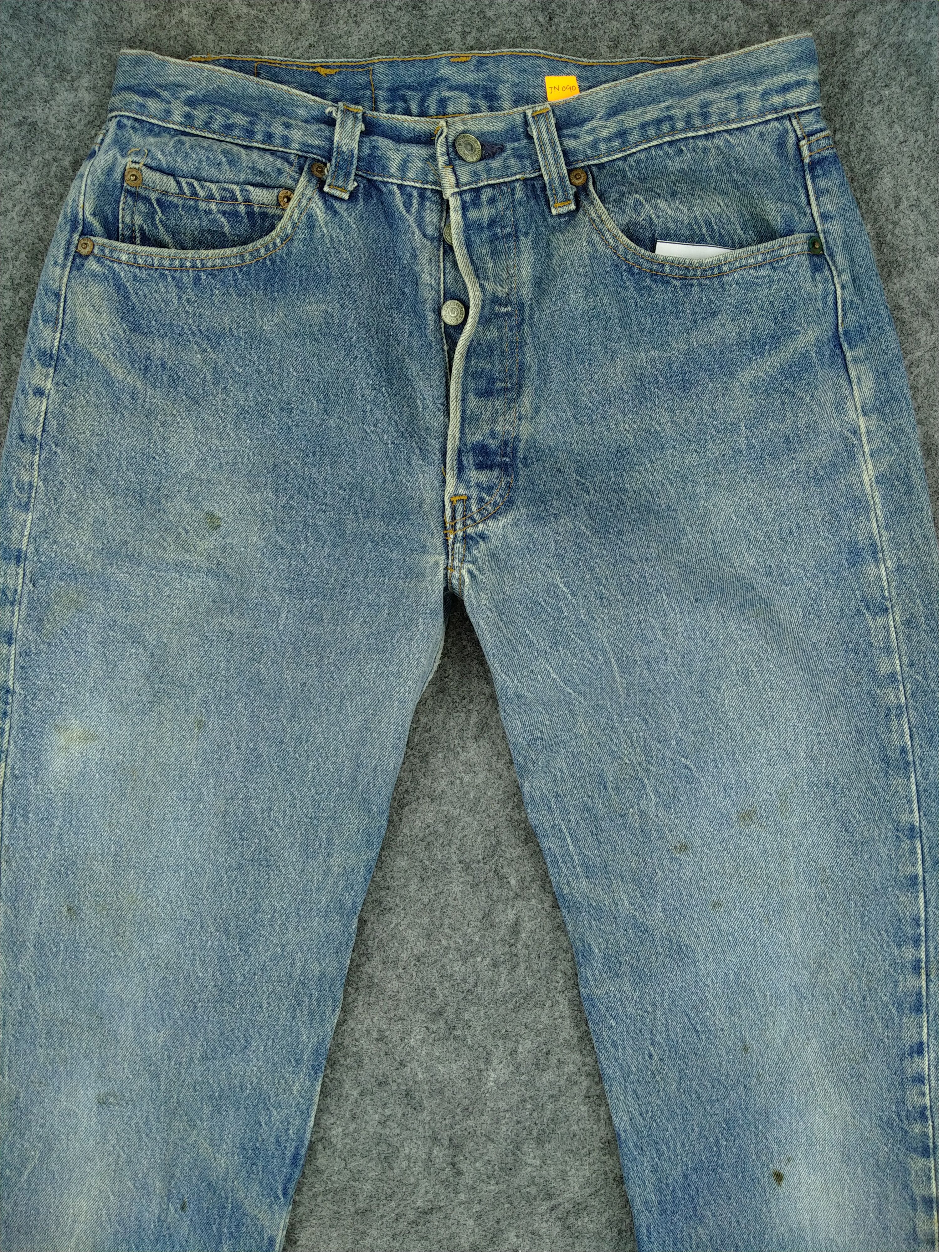 Levi's 80s Blue Vintage Levi's 501 Distressed Denim 31 x 30 -JN090 Size US 31 - 3 Thumbnail