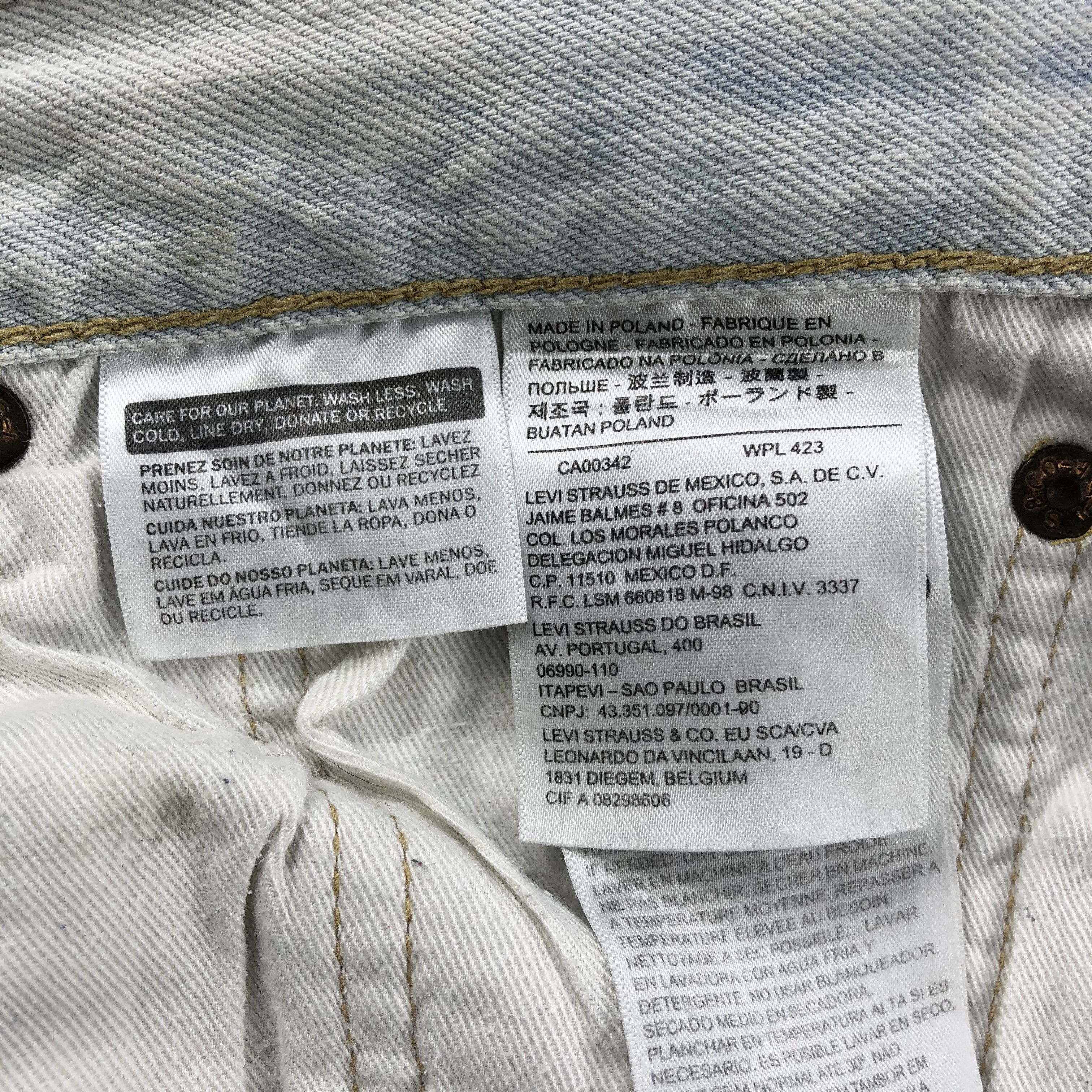Levi's Light Wash Vintage Distress Levis 501 Jeans-JM1525 Size US 36 / EU 52 - 11 Thumbnail