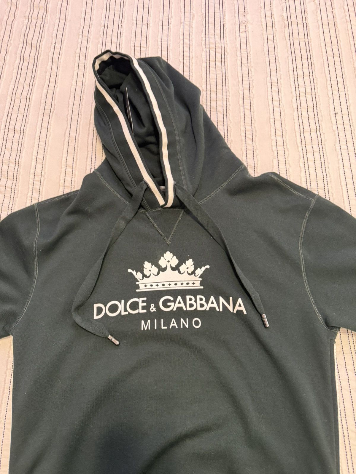 Dolce & Gabbana Dolce & Gabbana Crown Print Hoodie Green Size 44 Size US S / EU 44-46 / 1 - 4 Thumbnail