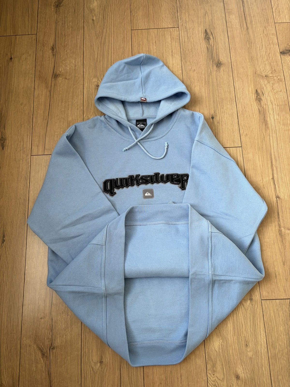 Quiksilver Quiksilver Vintage Sky Blue Big Logo Hoodie Size US L / EU 52-54 / 3 - 8 Thumbnail