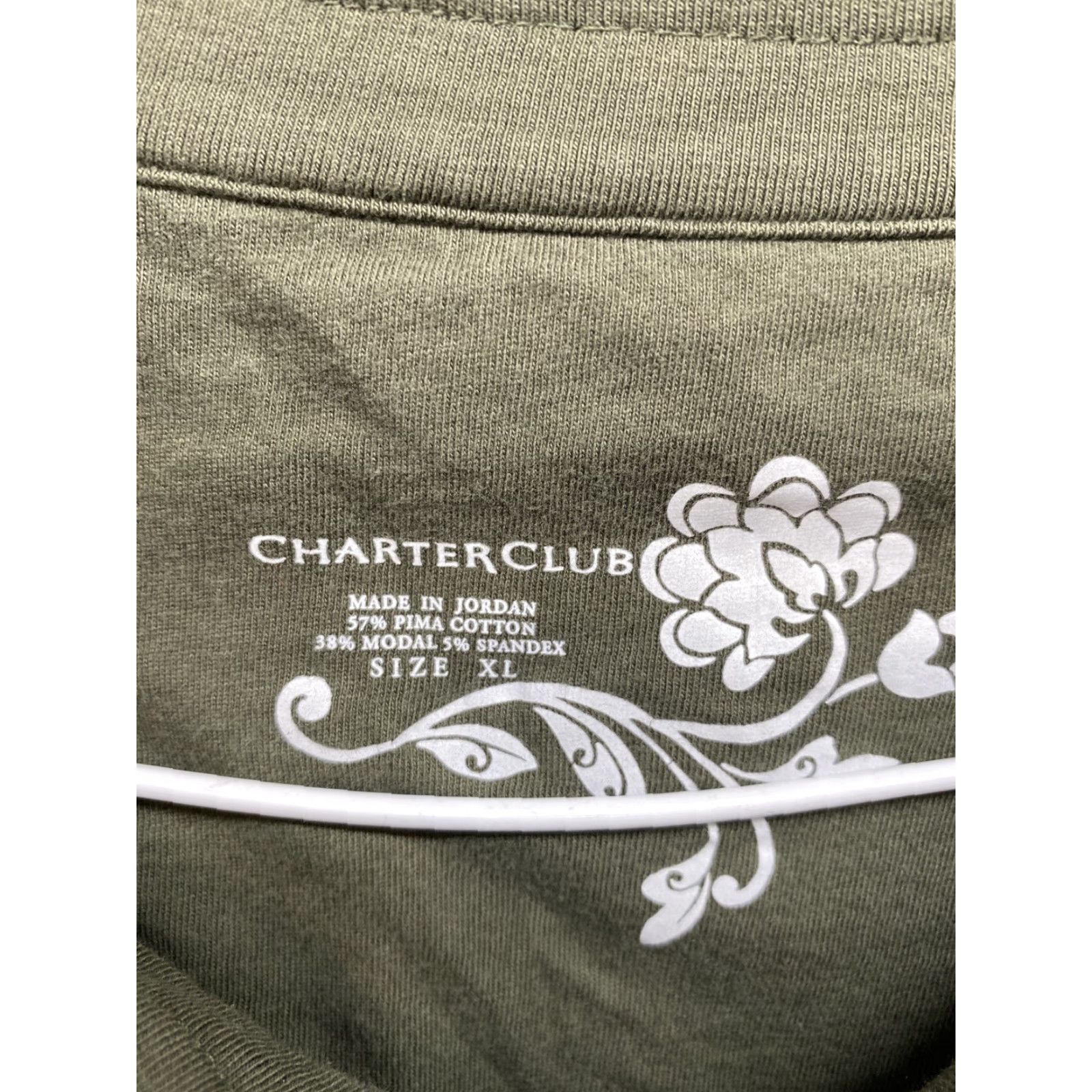 Charter Club VINTAGE Charter Club Womens Green Full Zip Sweatshirt Jacket in Size XL Size XL / US 12-14 / IT 48-50 - 2 Thumbnail