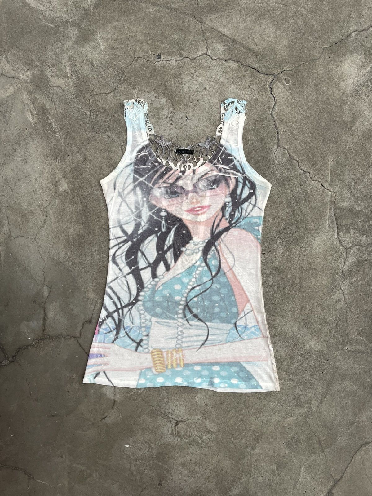 Other A Tunic / Tank Top Tee w/ Unknown Diva. Y2K / Millennium Size L / US 10 / IT 46 - 1 Thumbnail