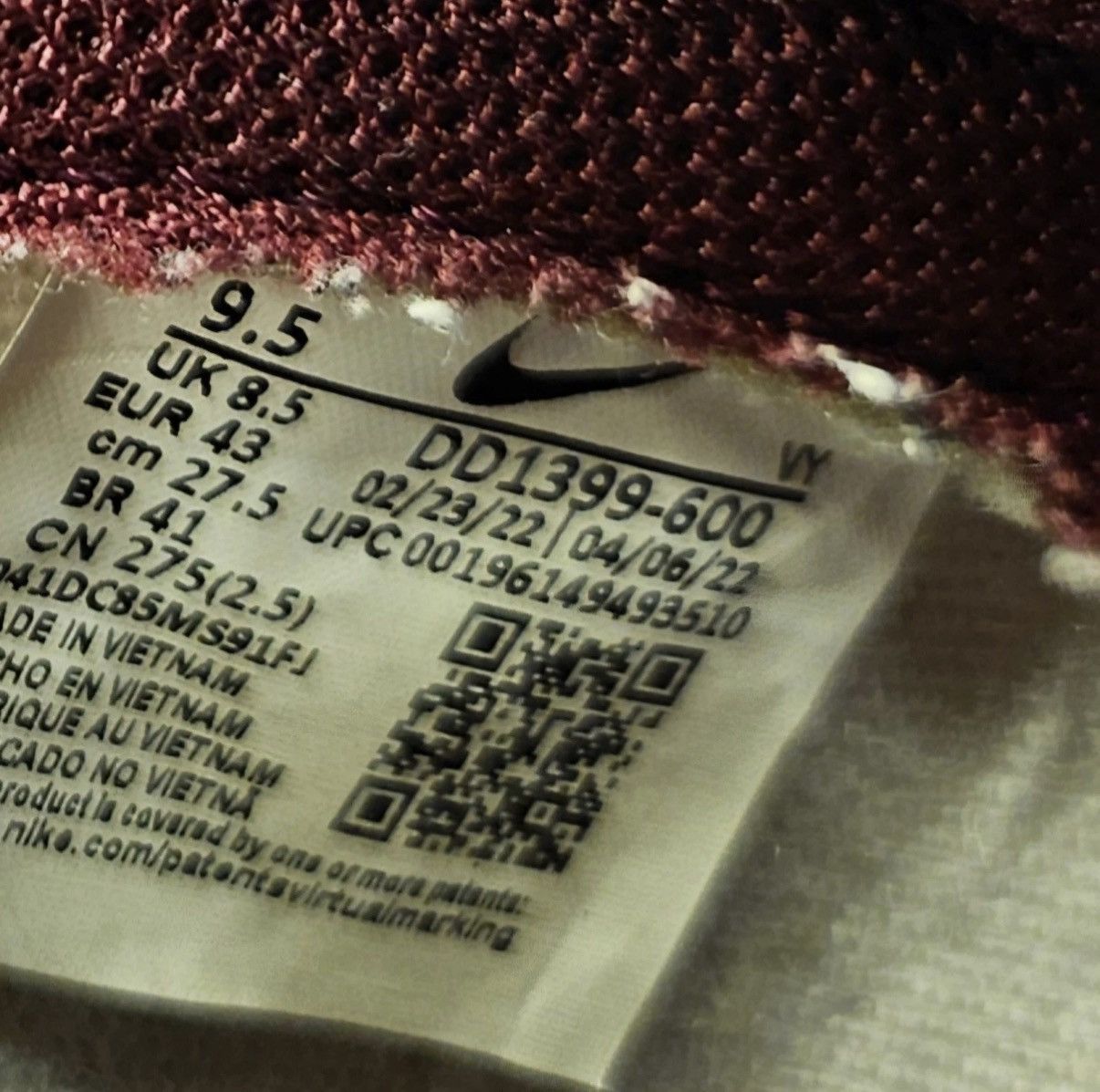 Nike Nike Dunk High 'Dark Beetroot' Size US 9.5 / EU 42-43 - 5 Thumbnail