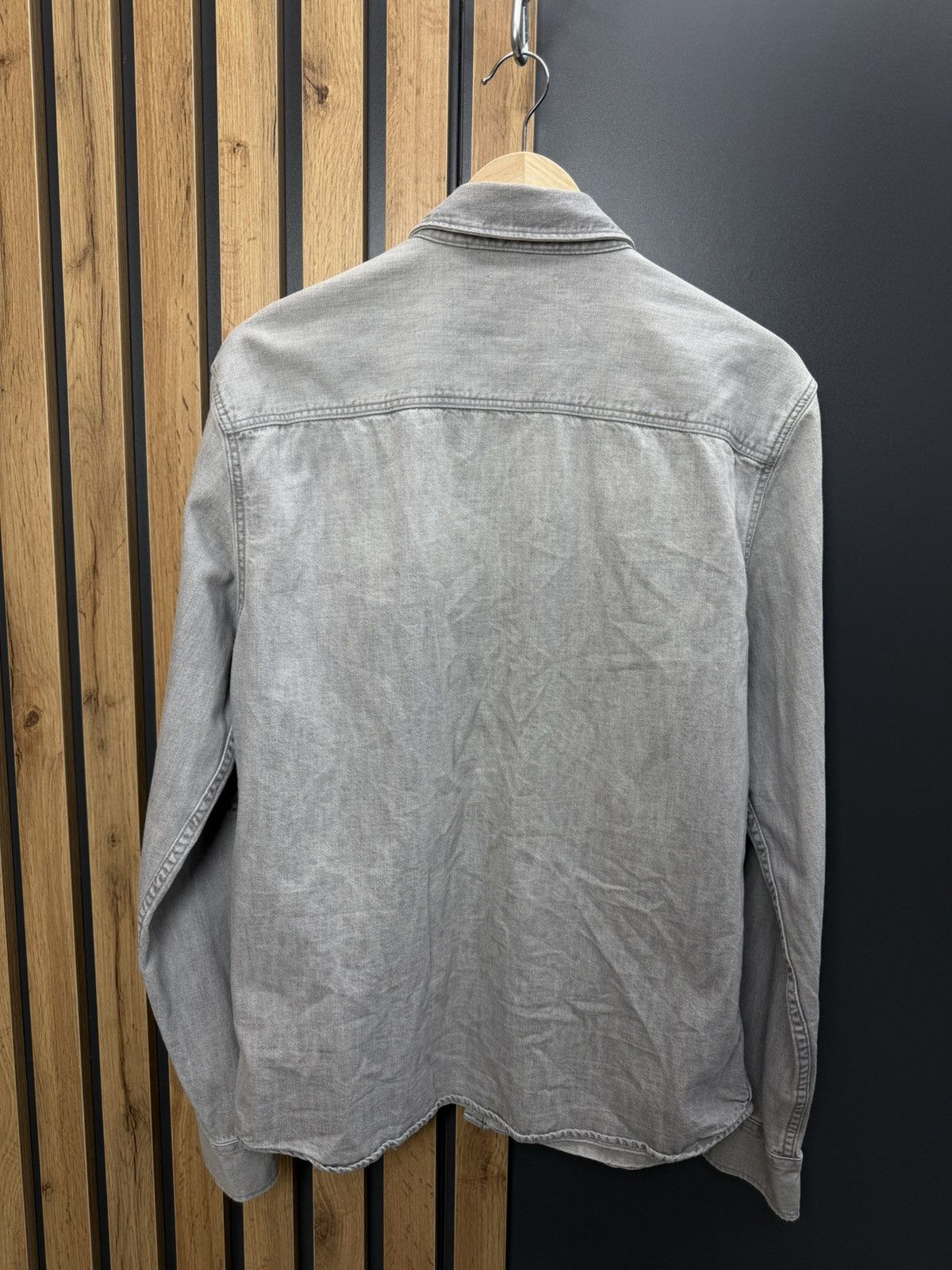 Allsaints AllSaints Drayson Shirt Grey Denim Distressed Size L Size US L / EU 52-54 / 3 - 11 Thumbnail