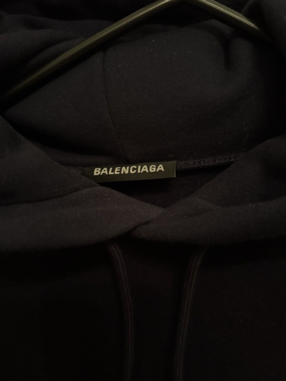 Balenciaga Balenciaga Bonjour Logo Print Back Hoodie Navy Size US XS / EU 42 / 0 - 5 Thumbnail