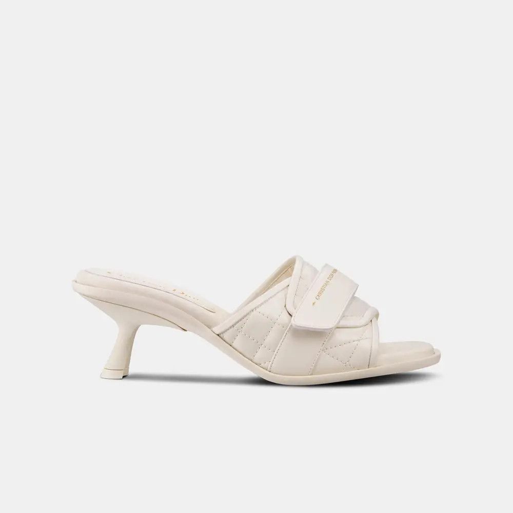 image of Dior O1Bcso1Str0524 Heel Shoesed Slide In White, Women's