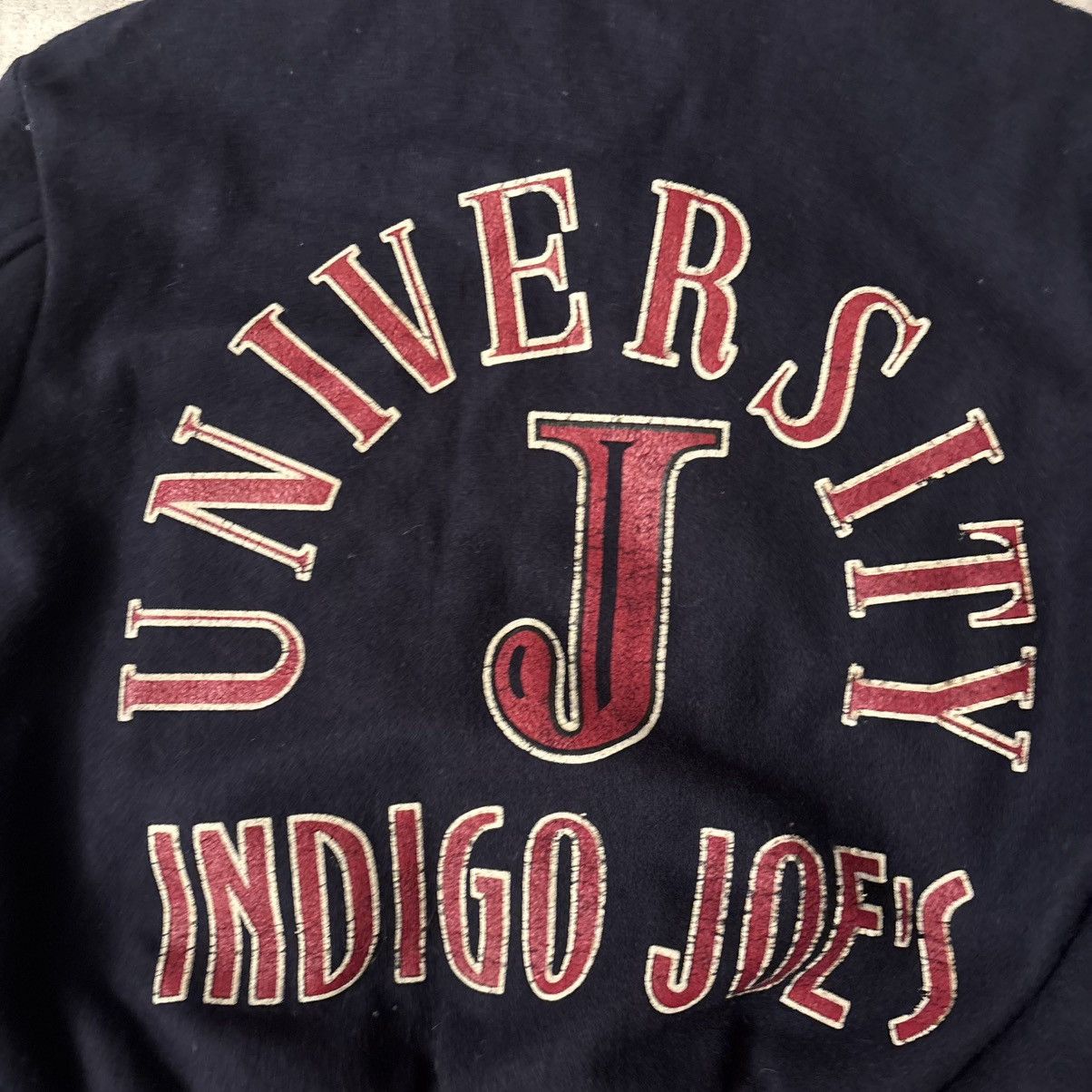 Vintage 80s University Indigo Joes Navy Wool Varsity Jacket Size US S / EU 44-46 / 1 - 2 Thumbnail