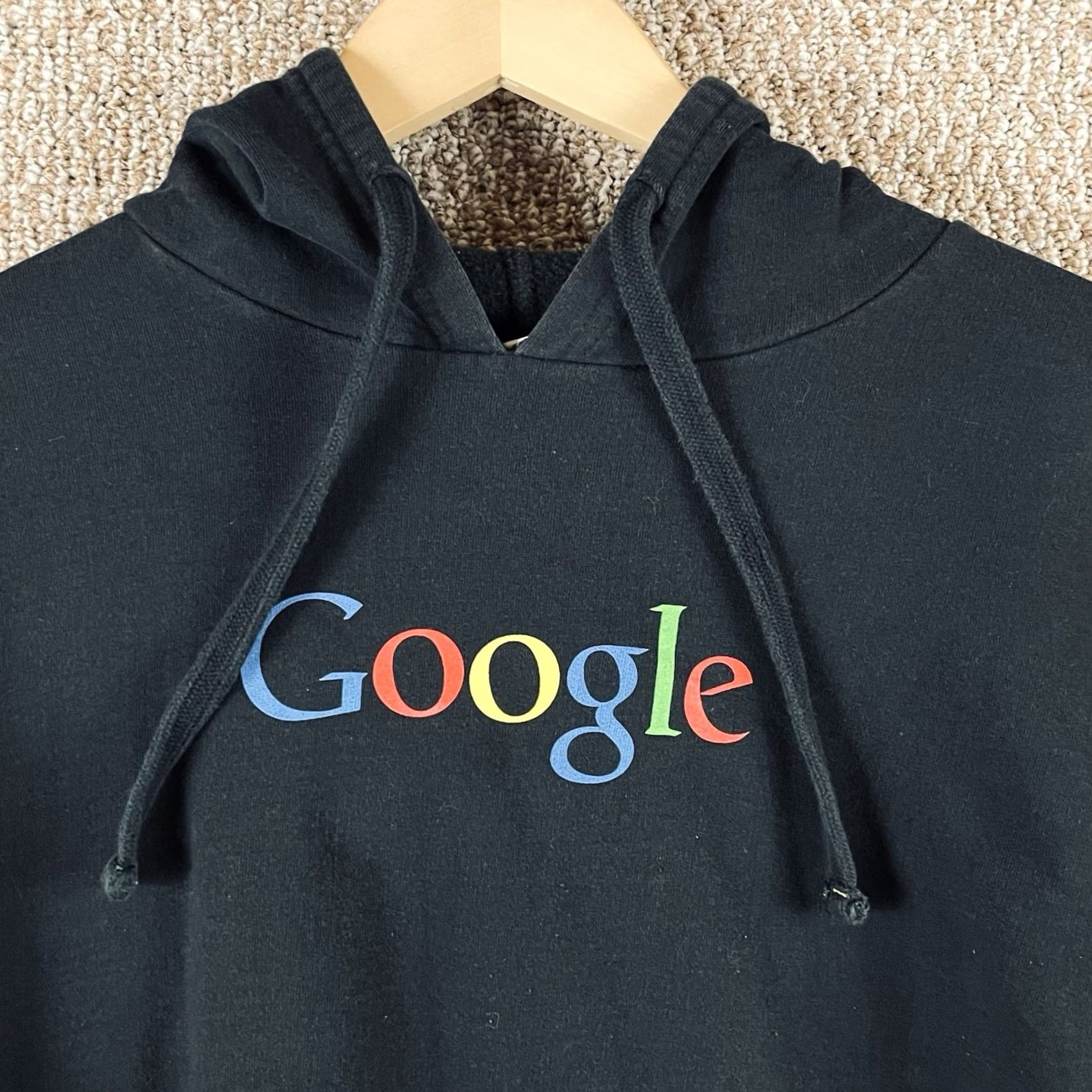 Vintage VINTAGE Google Hoodie L/XL Black Pullover Sweatshirt 90s Y2K Tech Computer E67 Size US L / EU 52-54 / 3 - 2 Thumbnail