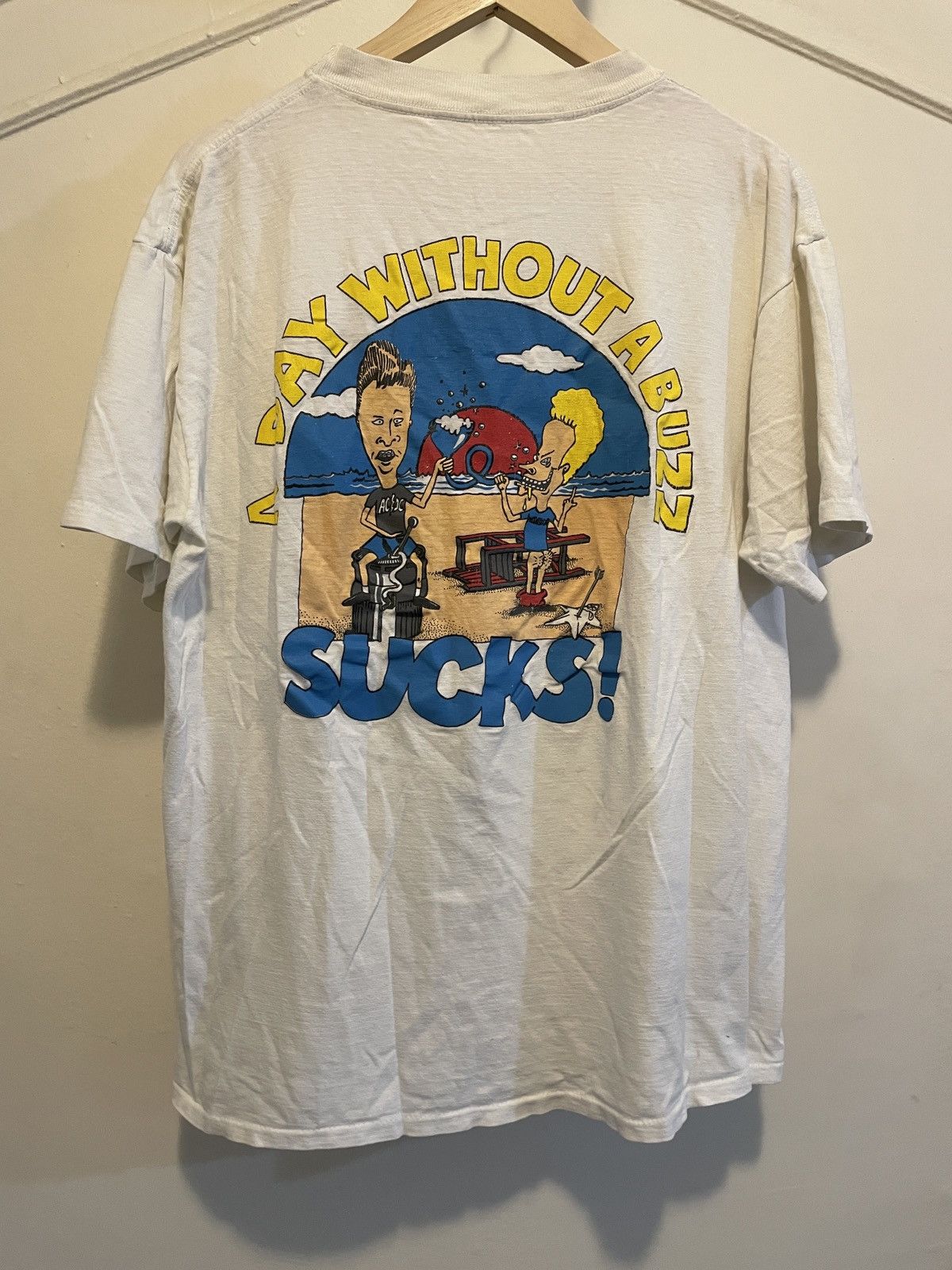 Cartoon Network Vintage Beavis And Butthead Tshirt Single Stitch Sz L Size US L / EU 52-54 / 3 - 2 Thumbnail