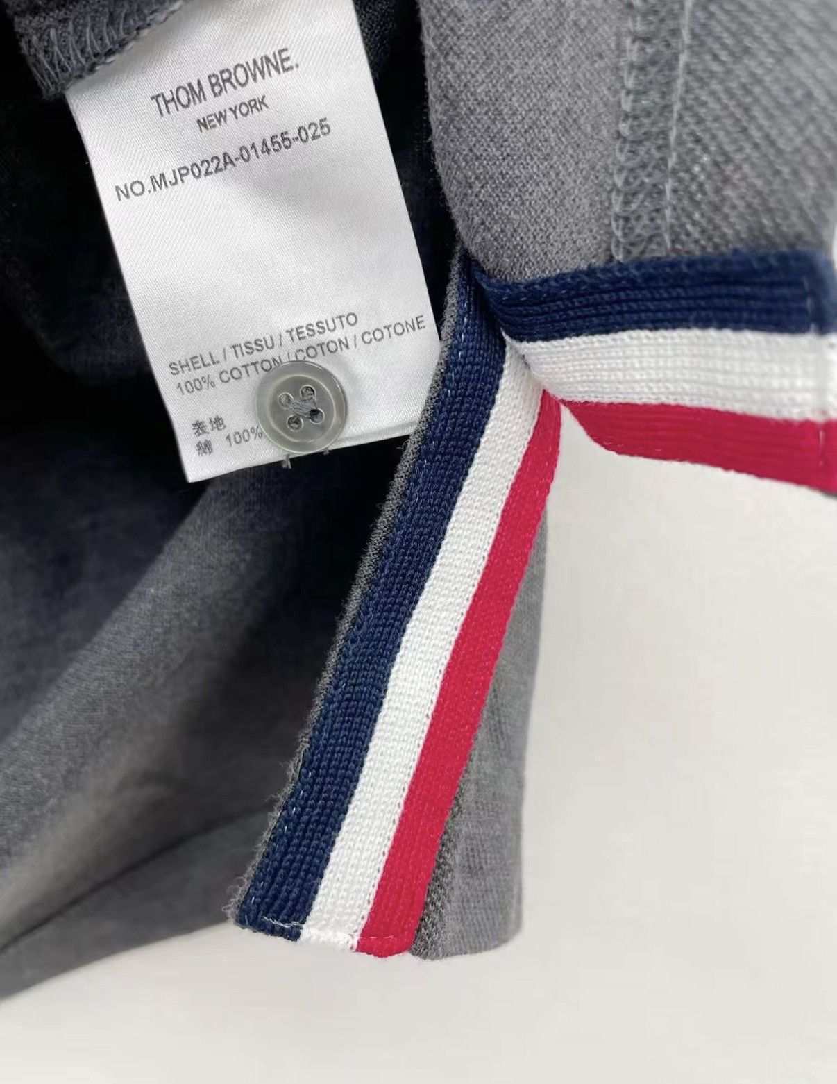 Thom Browne Thom Browne 100% Cotton Short Sleeve Polo Shirt J30 Size US S / EU 44-46 / 1 - 8 Thumbnail