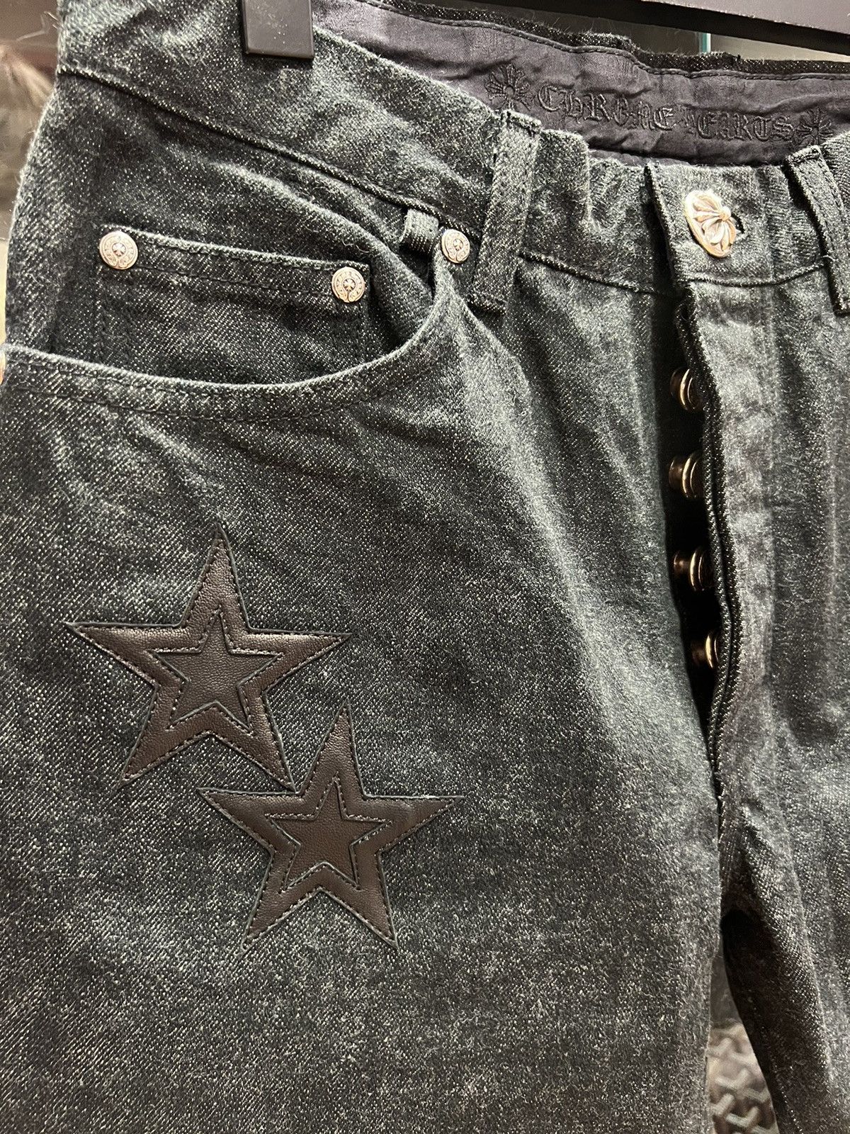 Chrome Hearts Chrome Hearts ‘Second Chances’ Star Patch Fleurknee denim Size US 31 - 6 Thumbnail