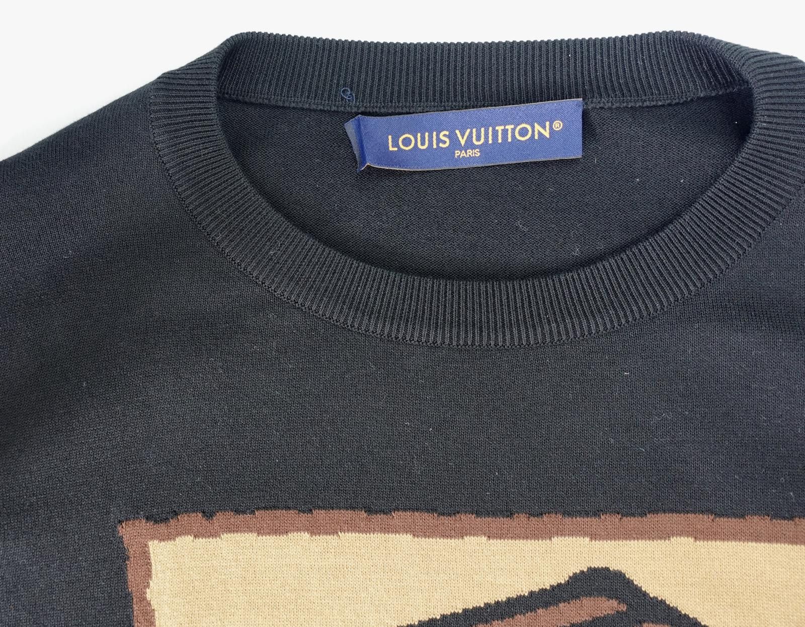 Louis Vuitton Louis Vuitton Intarsia Trunk Short Sleeve Crewneck in Black Size US XL / EU 56 / 4 - 3 Thumbnail