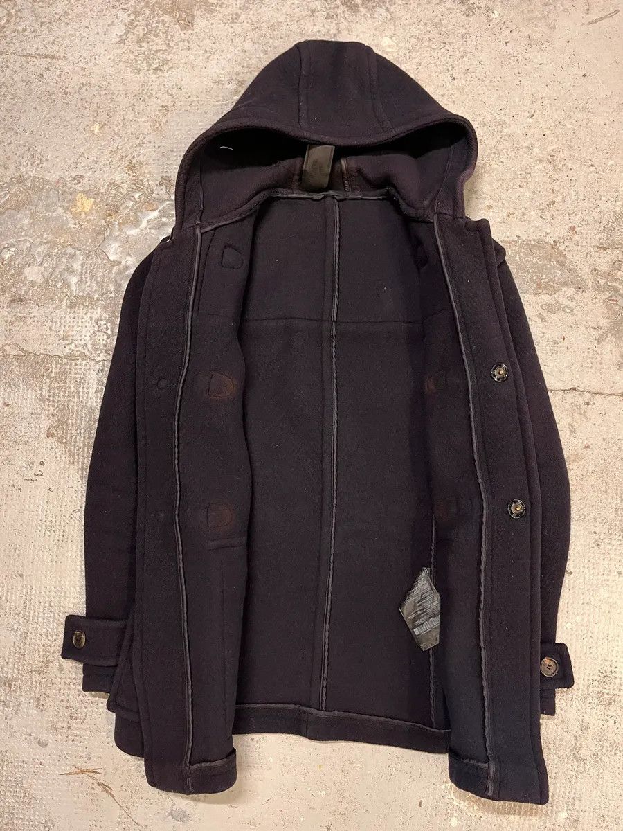 Prada 2000s Prada Navy Wool Horne Buckle Mongolian Hooded Jacket Size US S / EU 44-46 / 1 - 8 Thumbnail