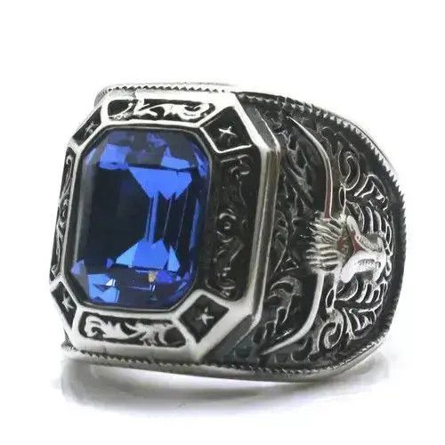 Other Stainless Cool West Cowboy Green Stone Newest Ring Size ONE SIZE - 1 Thumbnail