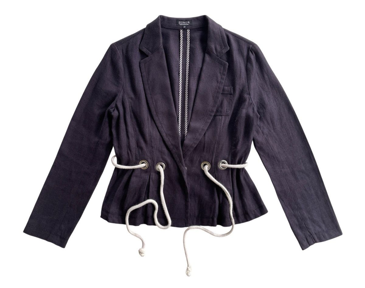 Sonia Rykiel Sonia Rykiel Rope Tie Jacket Navy Blue Size S / US 4 / IT 40 - 8 Thumbnail