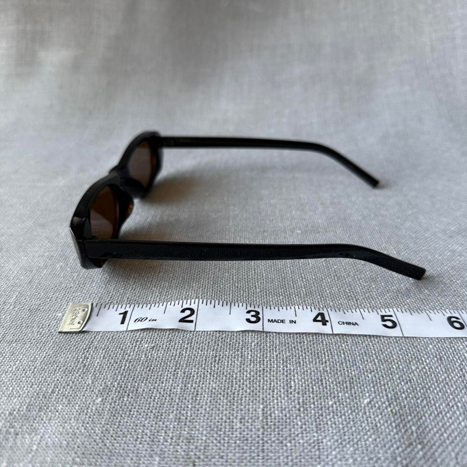 Other Skinny thin black frame sunglasses MENS2 Size ONE SIZE - 6 Thumbnail