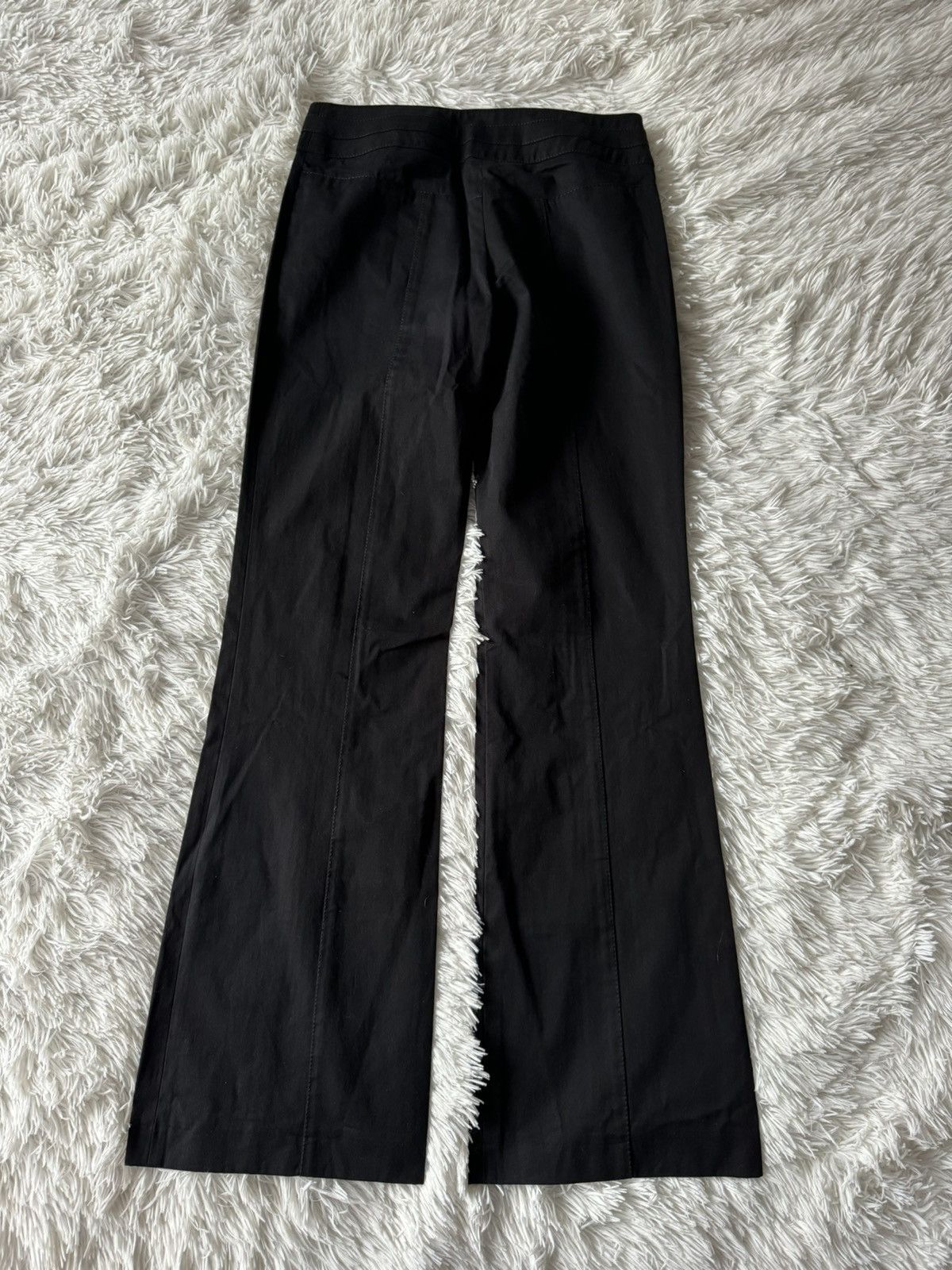 Japanese Brand × Karen Millen Crazy Karen Millen Wide Flare Bootcut Black Goth Pants Size 28" / US 6 / IT 42 - 3 Thumbnail