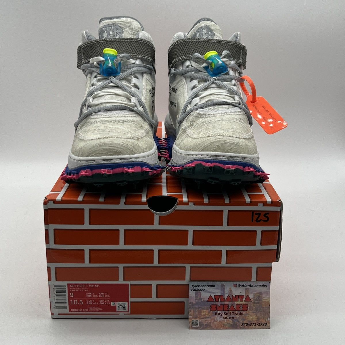 Nike Off white Air Force mid white Size US 9 / EU 42 - 2 Thumbnail