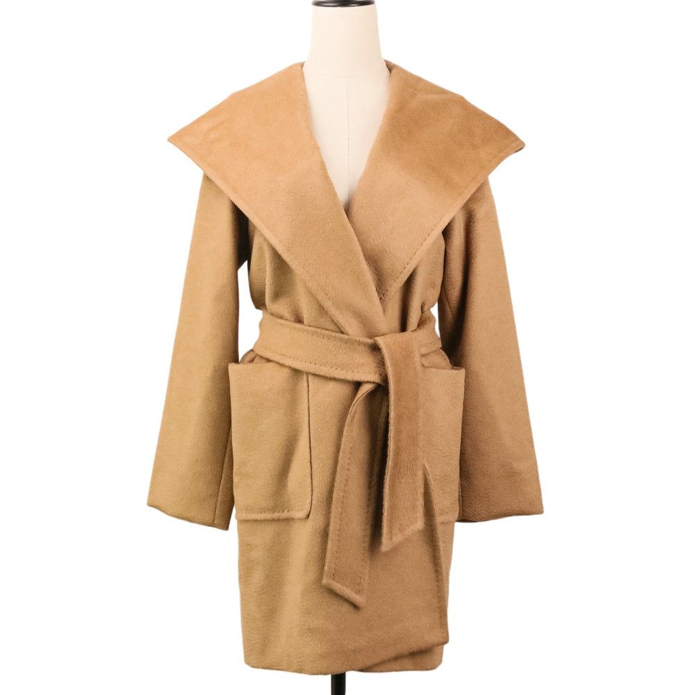 Max Mara Max Mara Max Mara Rialto Camel Hair Hooded Coat Others Outerwear DUTY FREE for USA Size ONE SIZE - 1 Thumbnail