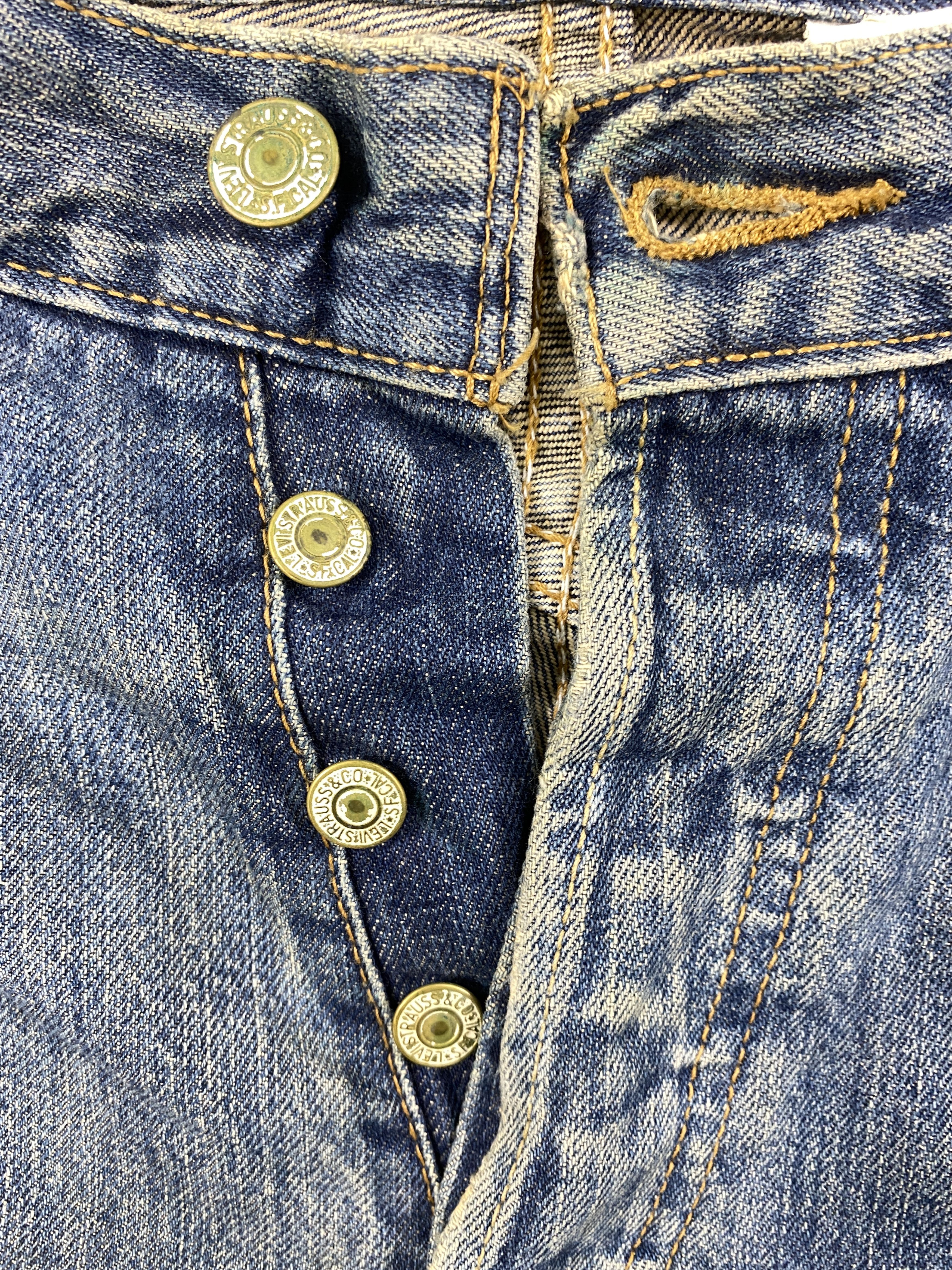 Japanese Brand Dirty Blue Vintage Levi's 501 Jeans 32x31.5 Denim -JN1573 Size US 32 / EU 48 - 6 Thumbnail