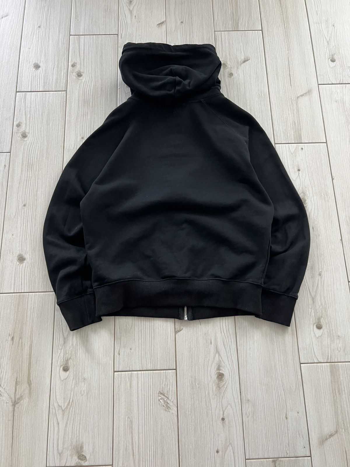AMI Ami Paris Zip Hoodie Black Medium Size US M / EU 48-50 / 2 - 15 Thumbnail