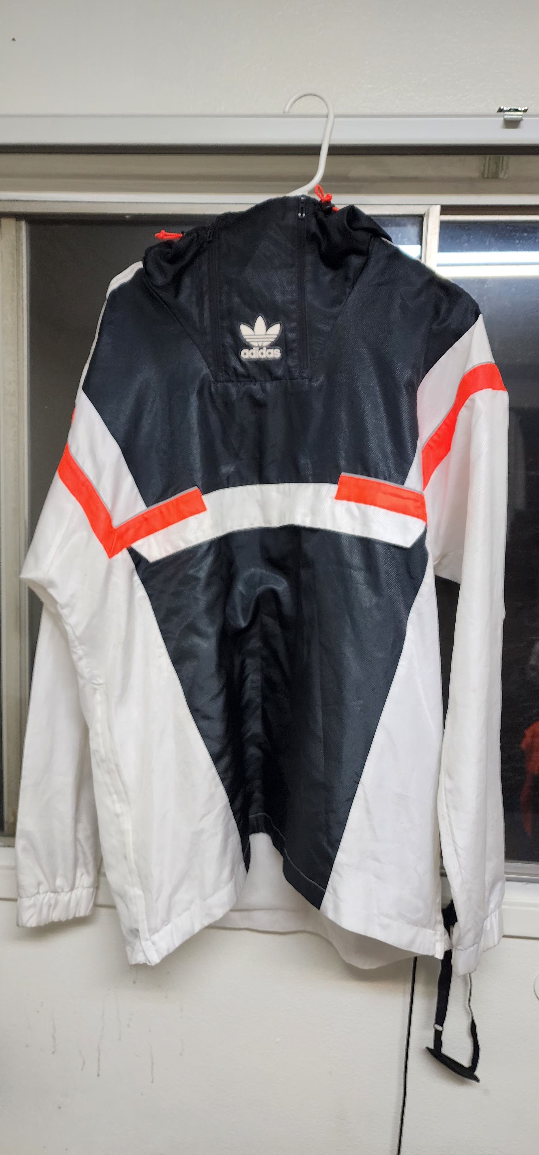 Adidas Vintage 90s Adidas Anorak Design Windbreaker Size US L / EU 52-54 / 3 - 1 Thumbnail