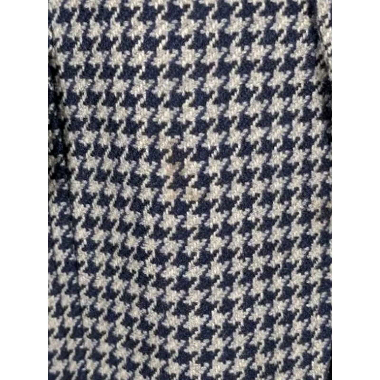 Brooks Brothers VINTAGE Brooks Brothers Blazer Men 40 Cashmere Tweed Houndstooth Unionmade US Blazer 3-Button 2-Button Navy Blue Size 40R - 8 Thumbnail