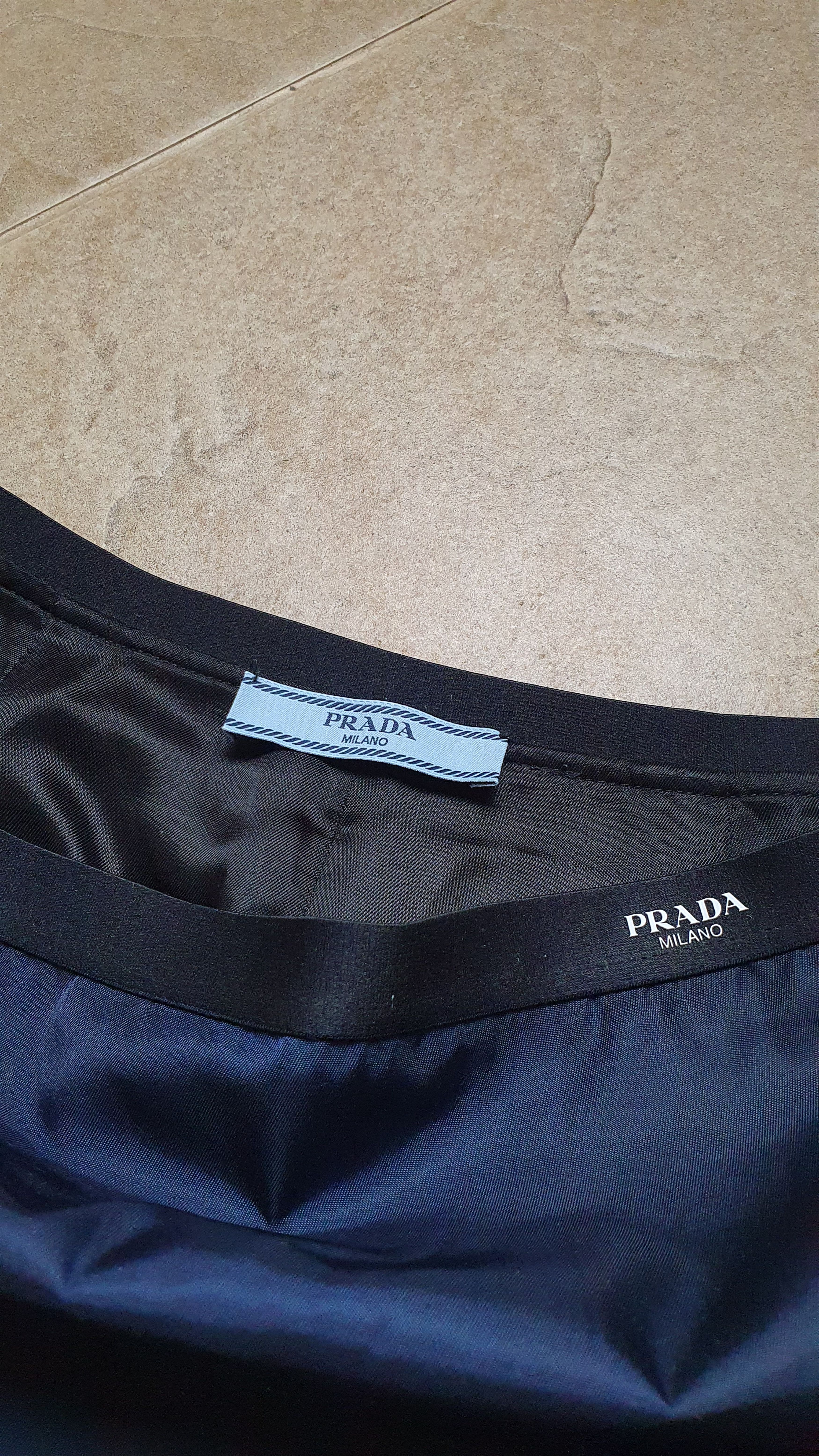 Prada Vintage women's re-nylon skirt PRADA blue skirt size 38 Size 38" / US 16 / IT 52 - 10 Thumbnail