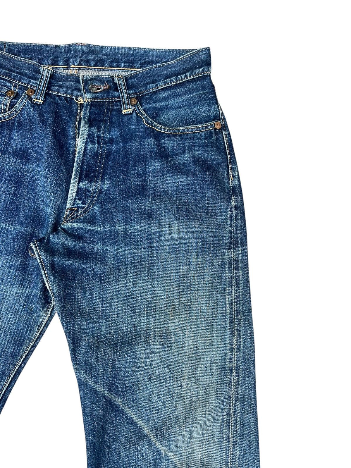 The Real McCoy's Vintage Joey McCoy Hidden Rivets Faded Denim Selvedge Jeans Size US 29 - 10 Thumbnail