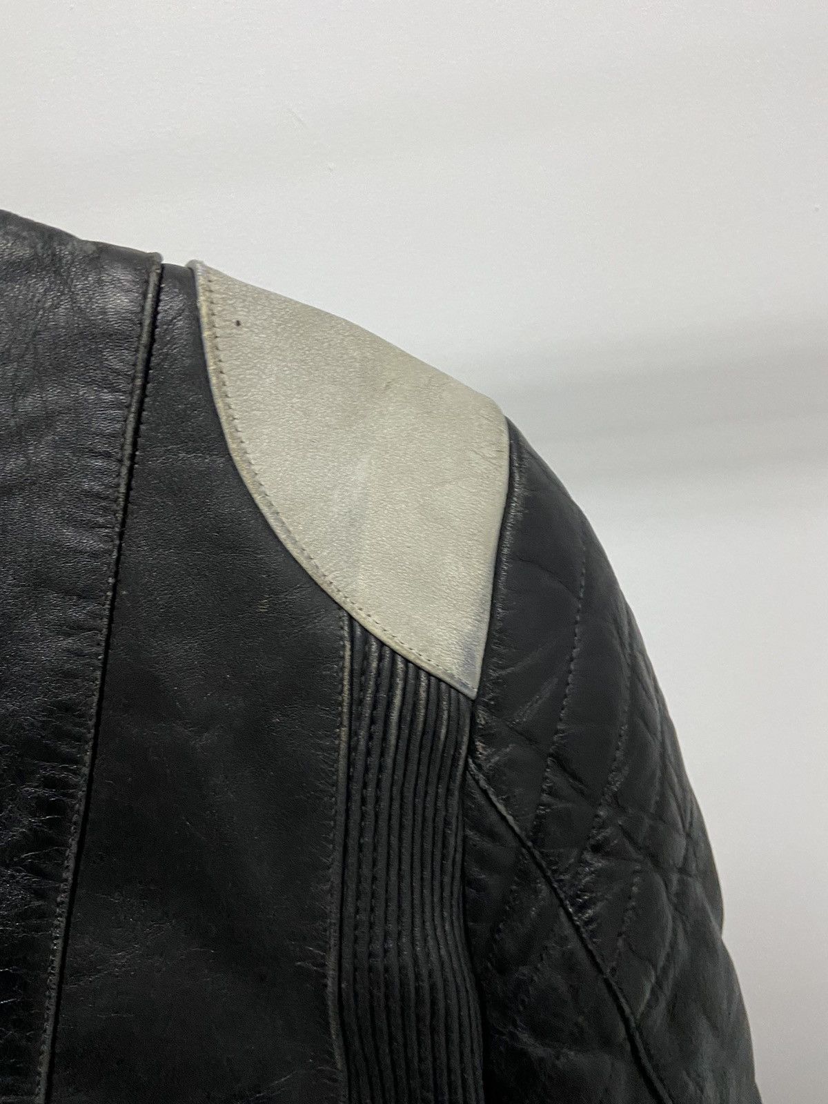 Vintage Racing moto leather jacket vintage zip biker motorcycle Size US M / EU 48-50 / 2 - 12 Thumbnail