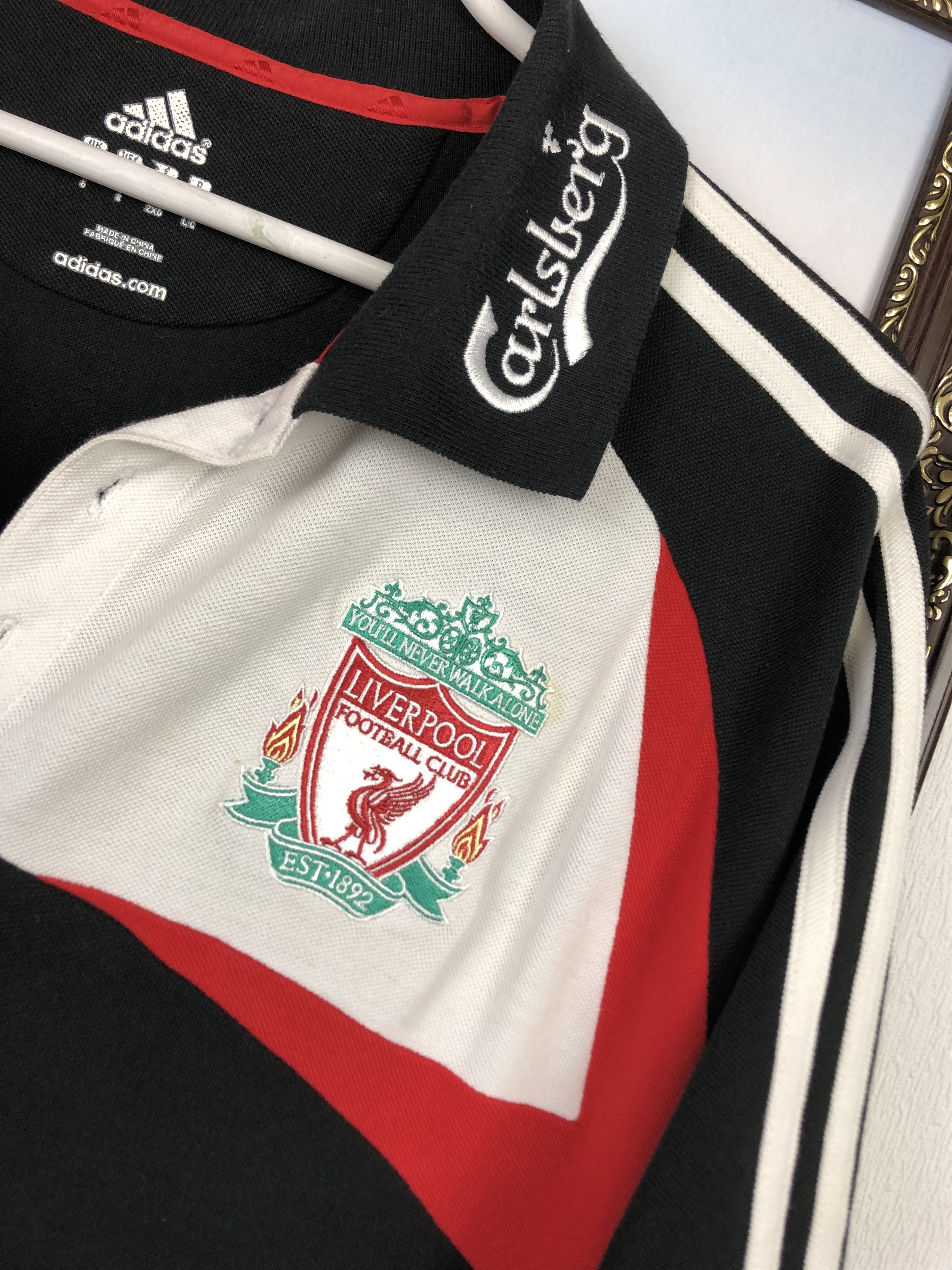 Adidas Vintage Adidas Liverpool Football Shirt Soccer Train Jersey Size US L / EU 52-54 / 3 - 3 Thumbnail
