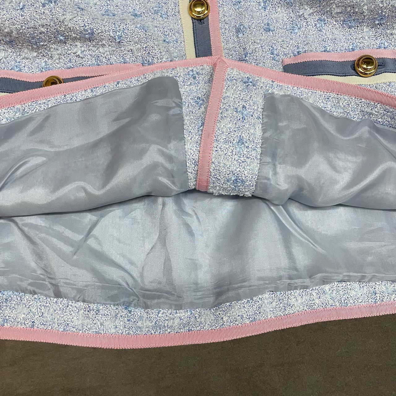Gucci Gucci Blue gold buckle fragrance cardigan sweater 2501-Next Size US S / EU 44-46 / 1 - 6 Thumbnail