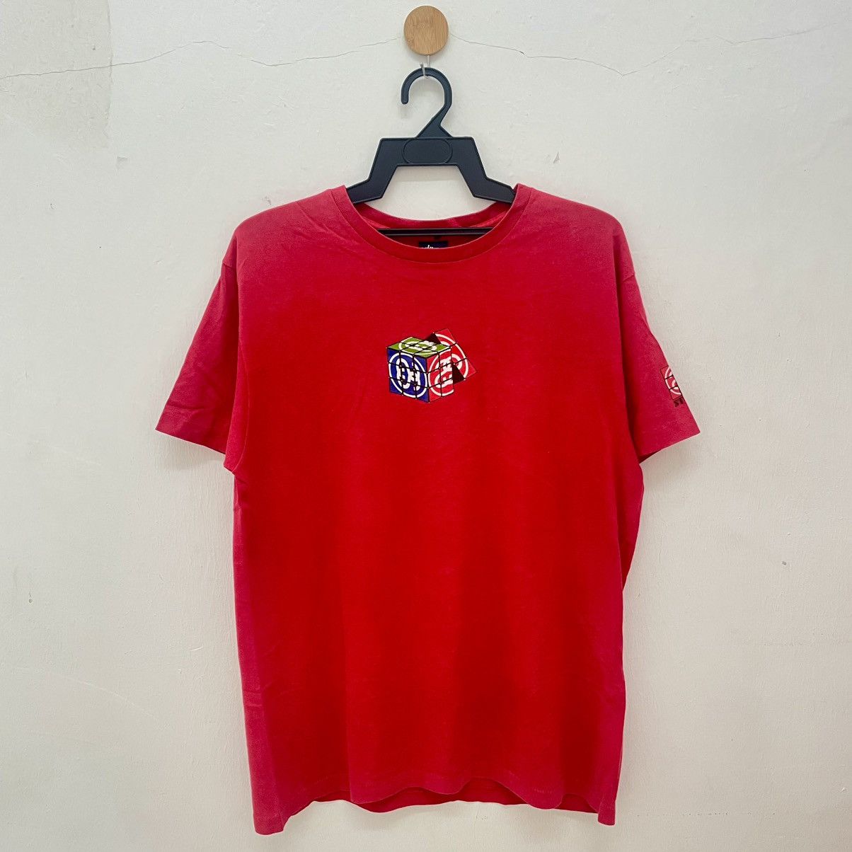 Stussy Men's Vintage Stussy Rubic Cube Shirt Size Large Red Colour Size US L / EU 52-54 / 3 - 1 Thumbnail