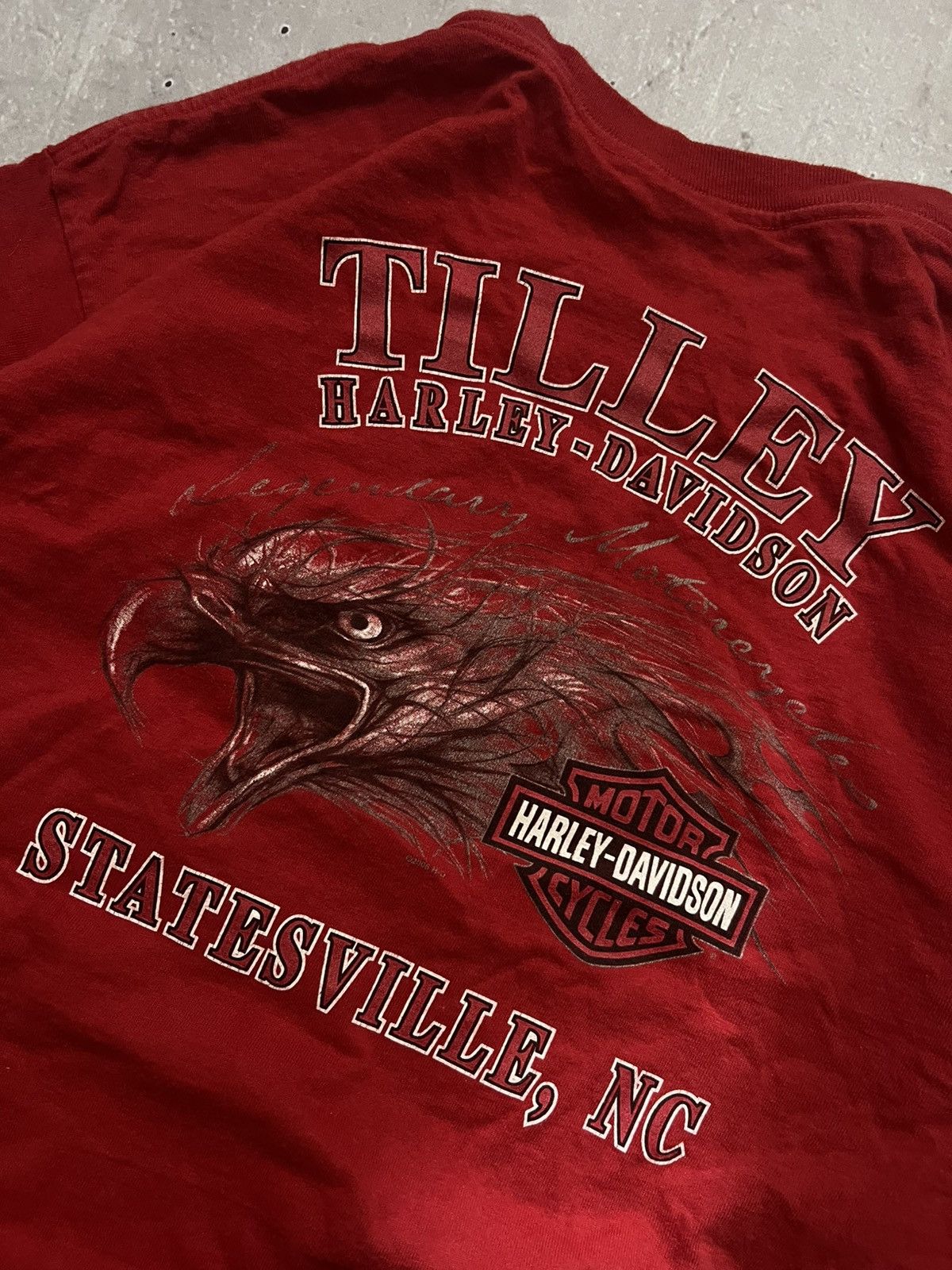 Harley Davidson Rare Vintage Harley Davidson T-Shirt 2006-2007 Red Size L Size US L / EU 52-54 / 3 - 3 Thumbnail