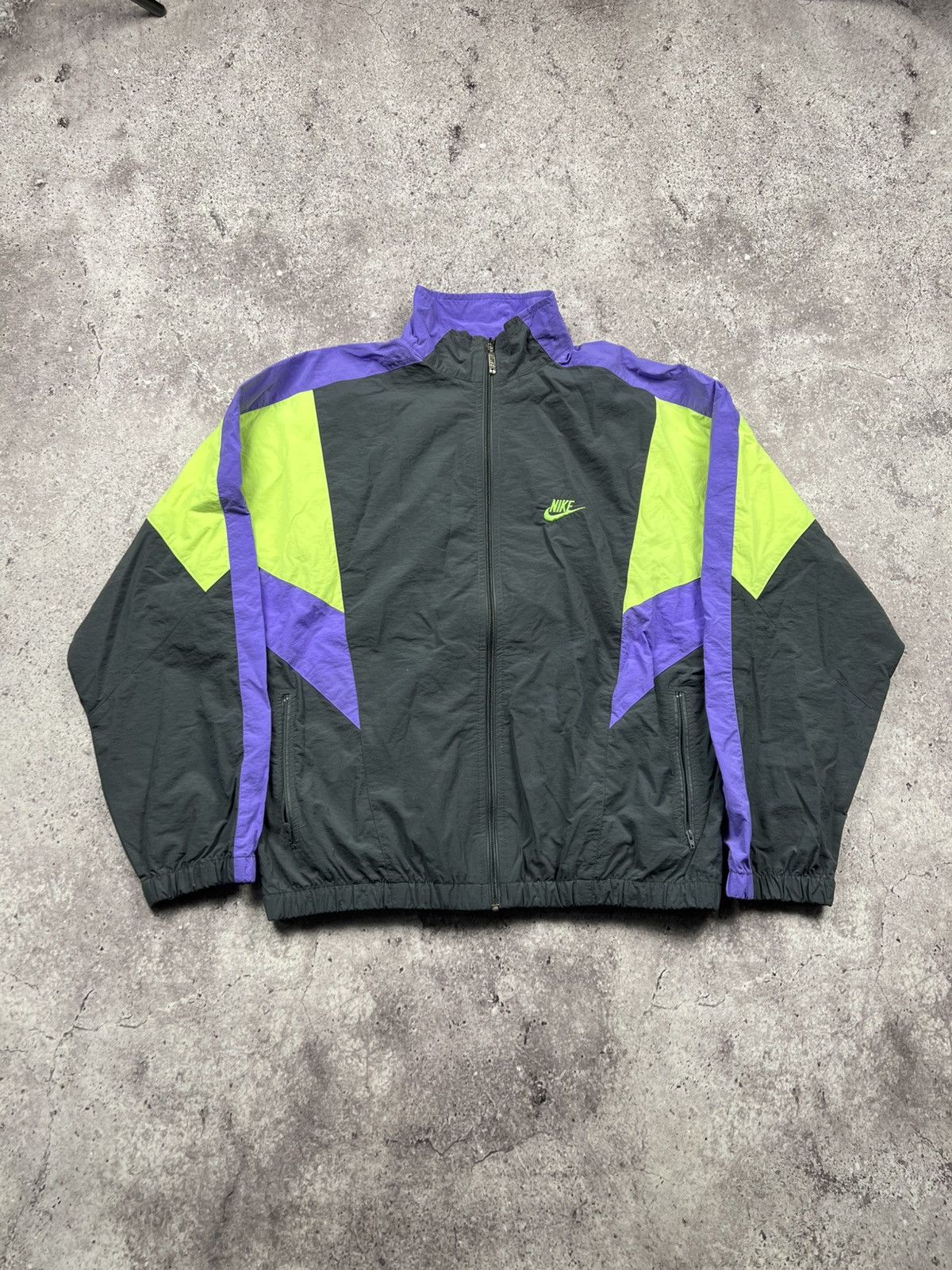 Nike Nike Vintage Jacket Nylon Windbreaker Drill Streetwear Y2K Size US S / EU 44-46 / 1 - 2 Thumbnail