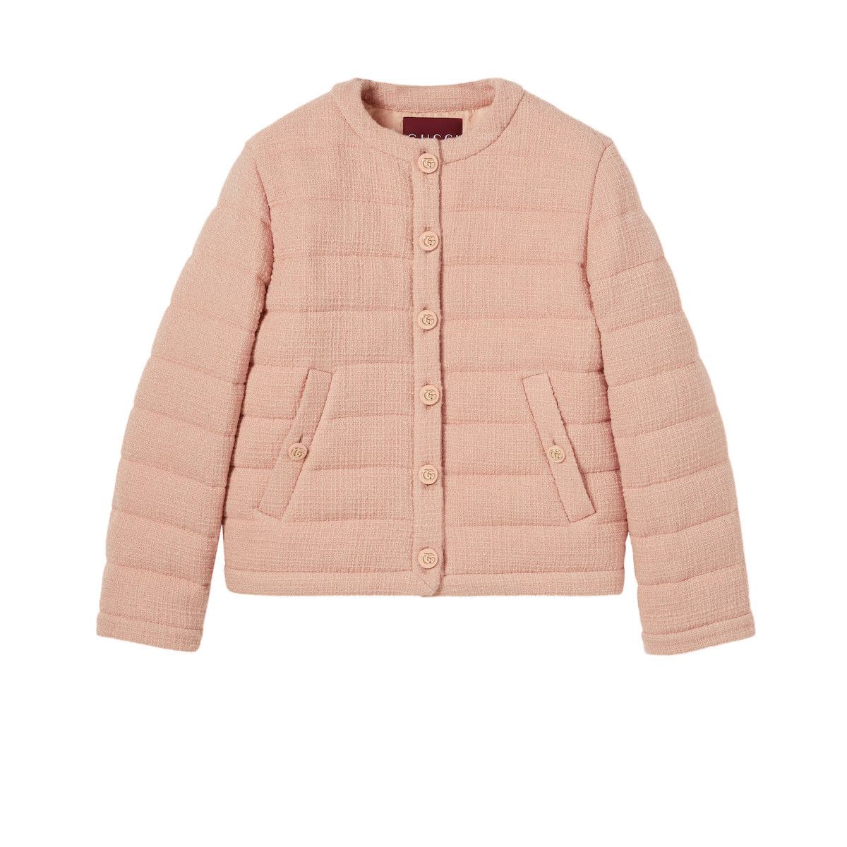 Gucci GUCCI $3980 Light Pink Wool Tweed Jacket New & Authentic (Wo Size S / US 4 / IT 40 - 1 Preview